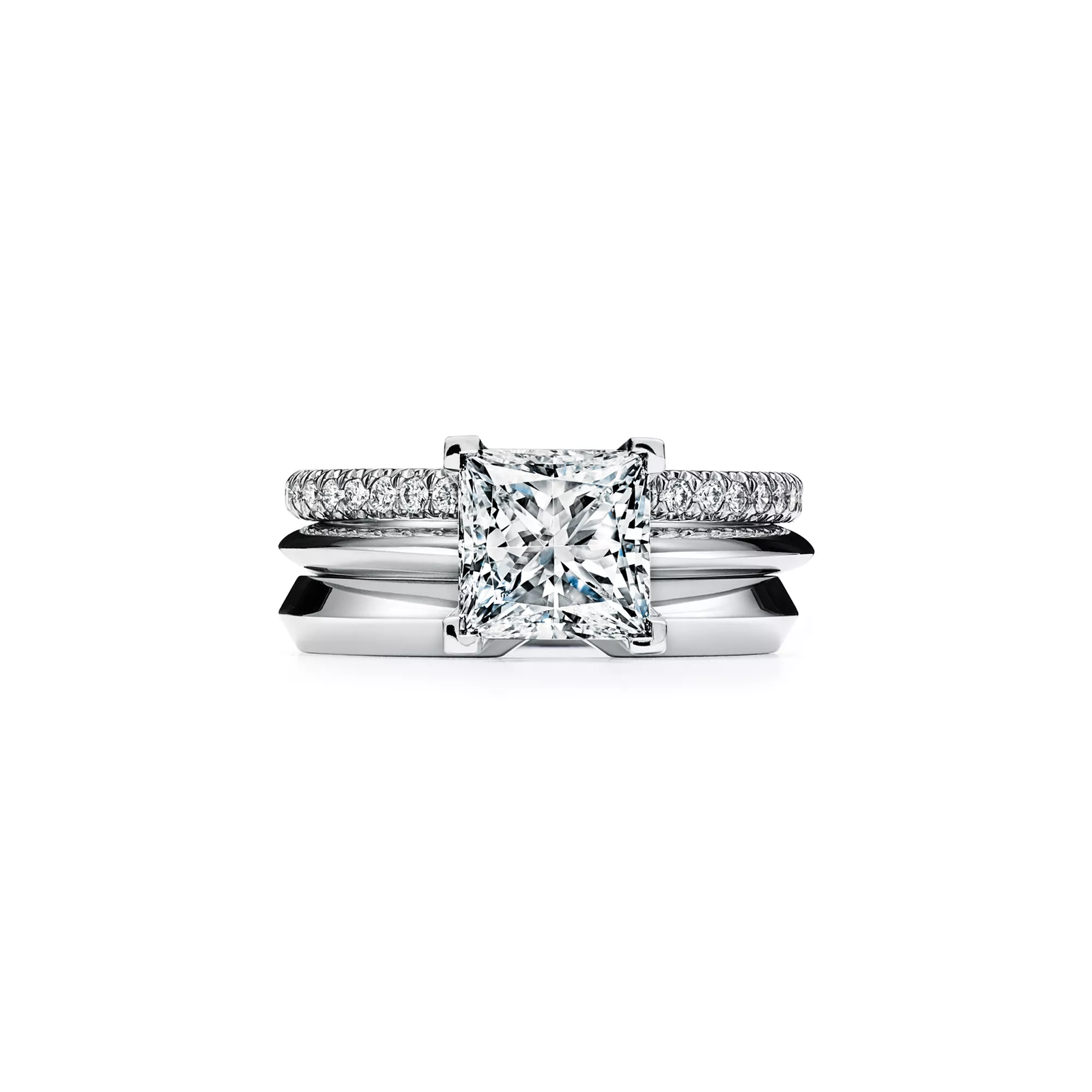 Princess-cut Diamond Engagement Ring in Platinum