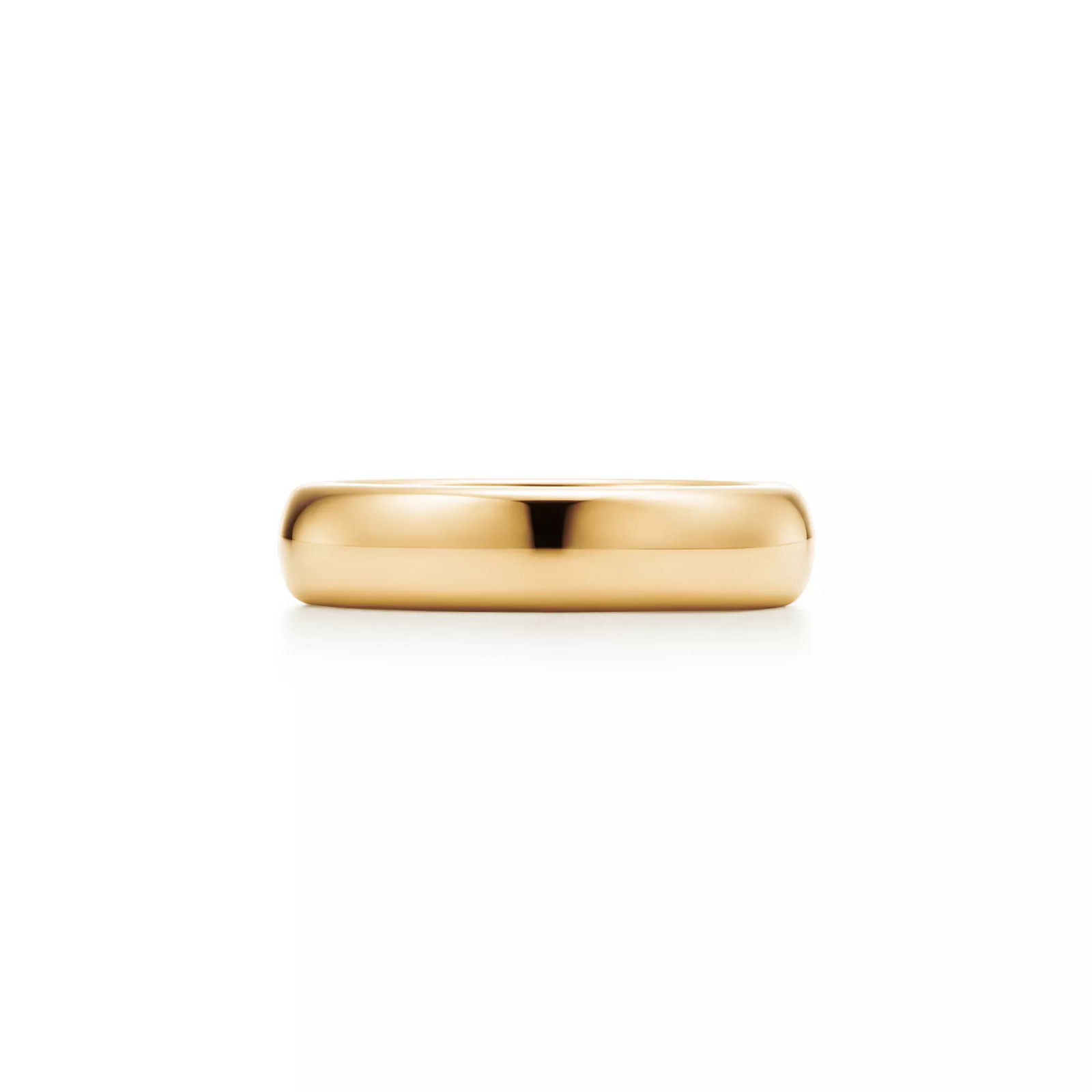 Wedding Band Ring in Yellow Gold, 4.5 mm Wide