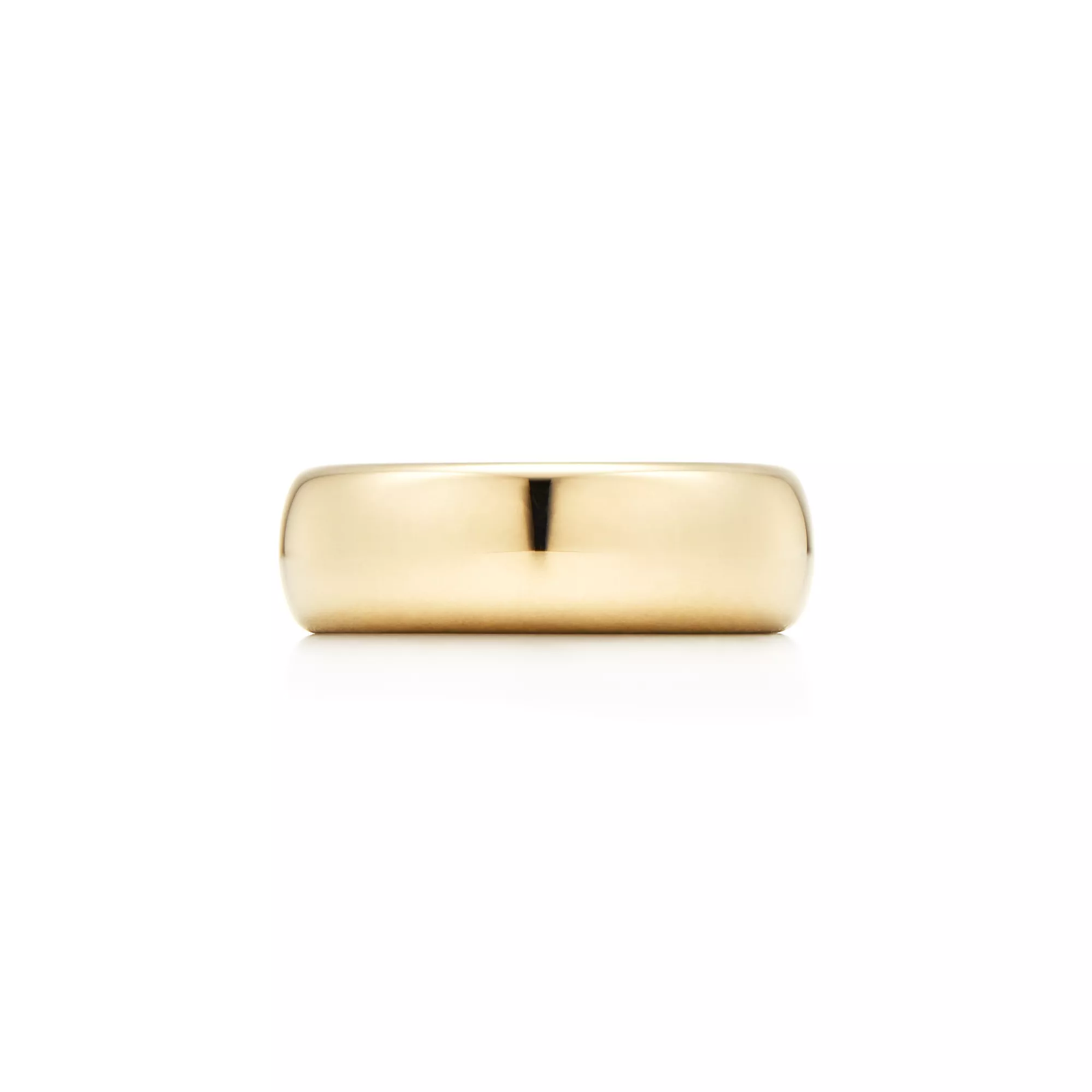 Wedding Band Ring in Yellow Gold, 6 mm Wide