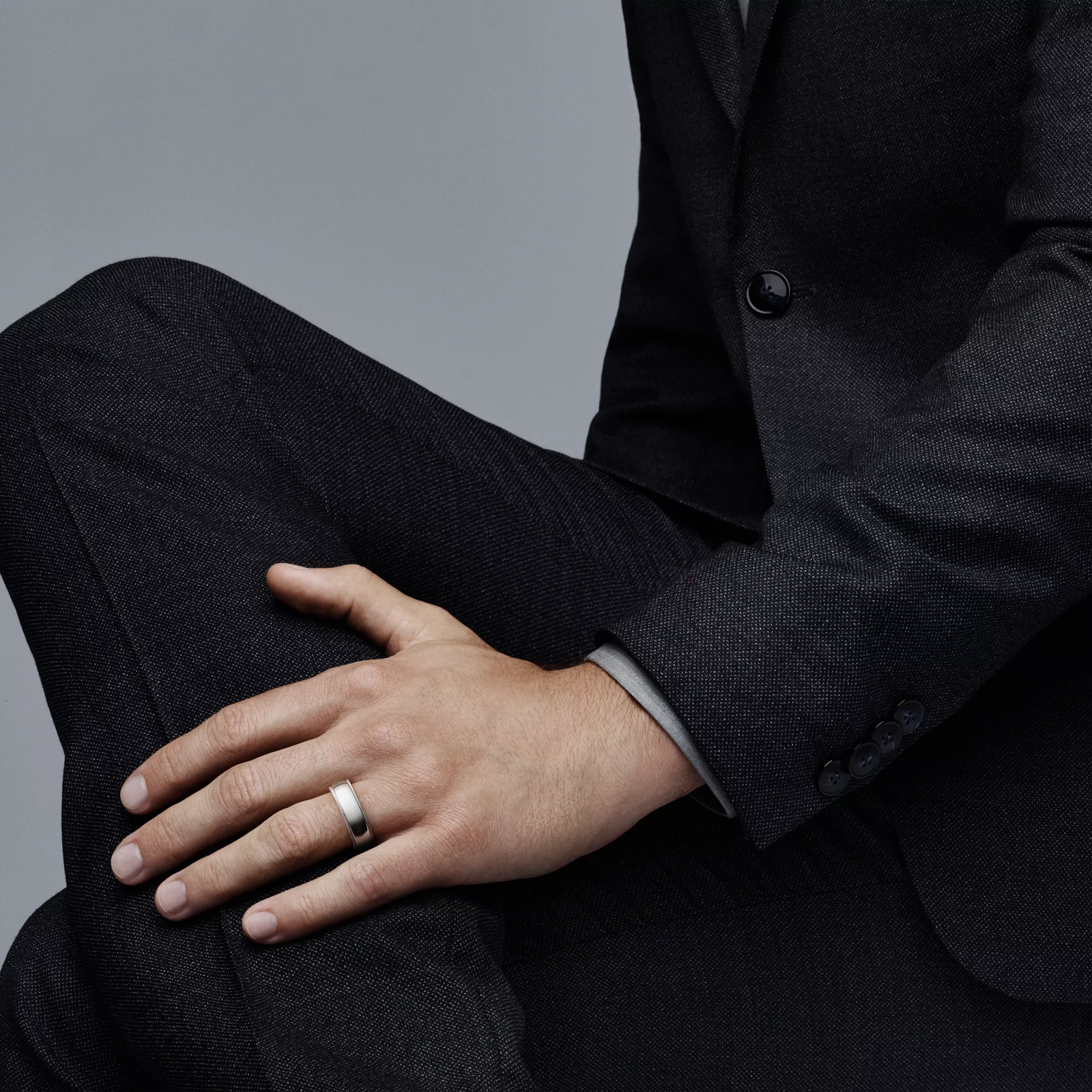 Milgrain Wedding Band Ring