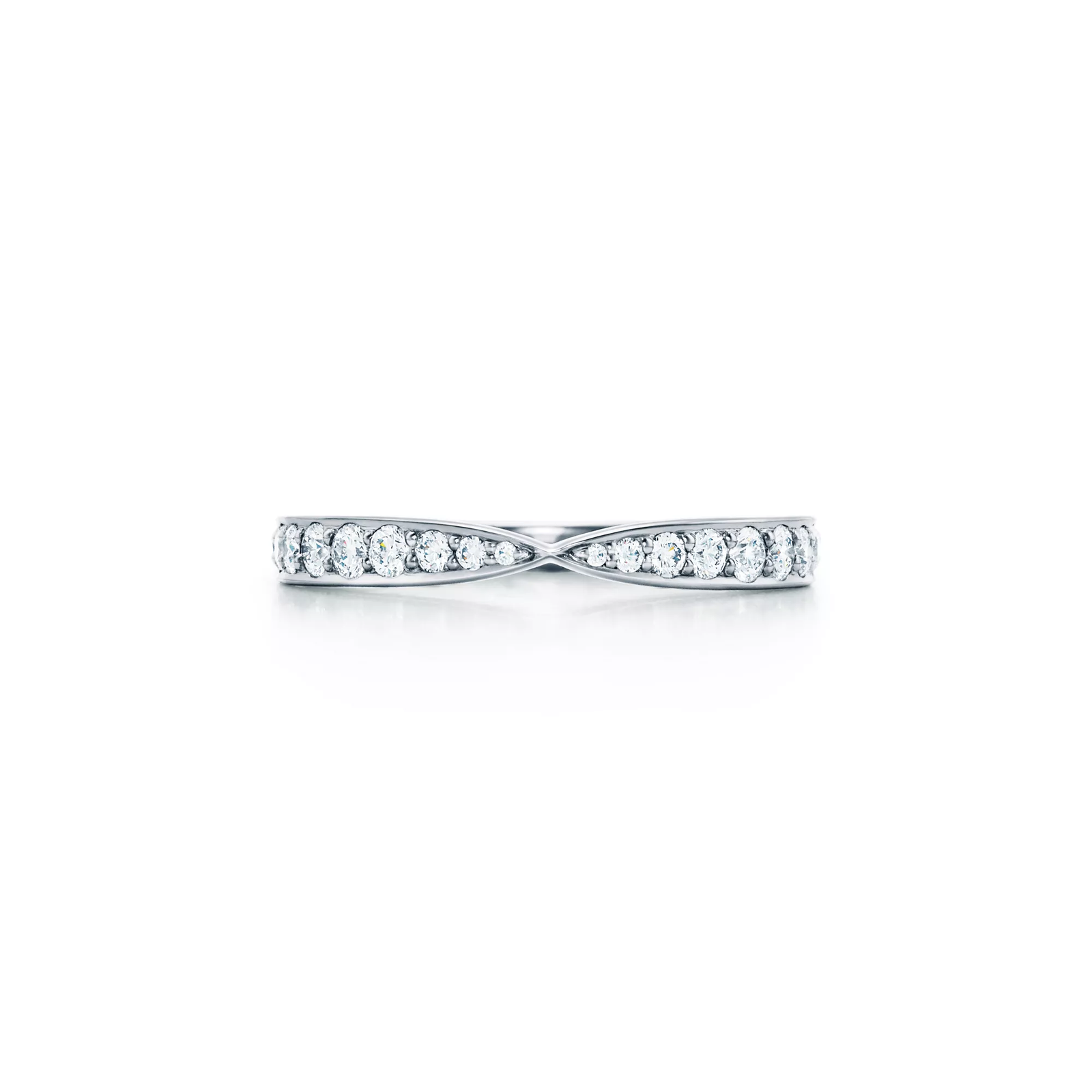 Band Ring in Platinum with Diamonds, 1.8 mm