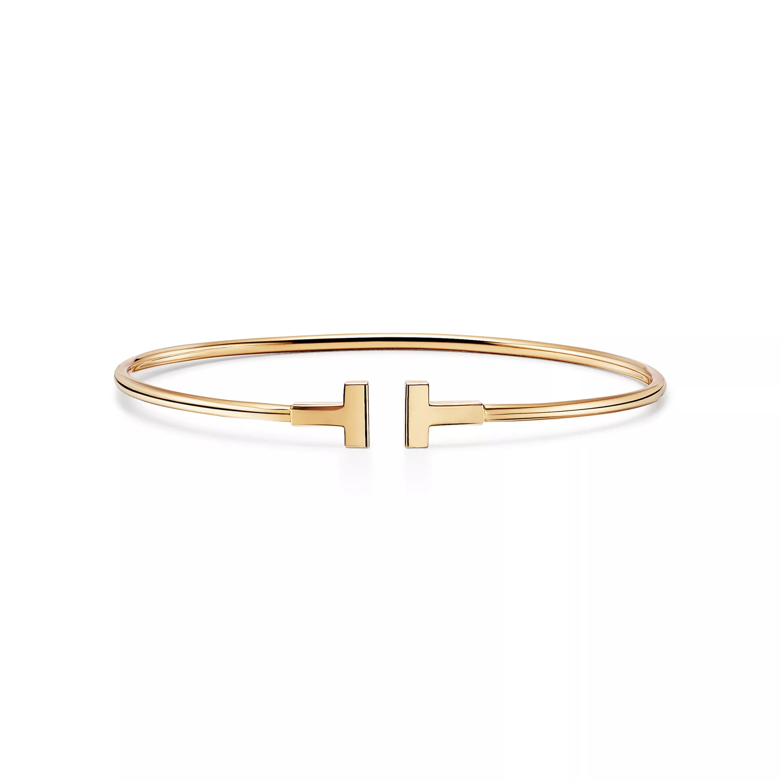 Narrow Wire Bracelet in Yellow Gold