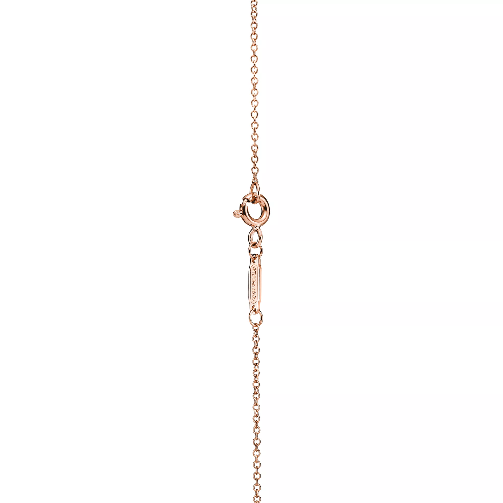 Double Heart Tag Pendant in Rose Gold, Mini