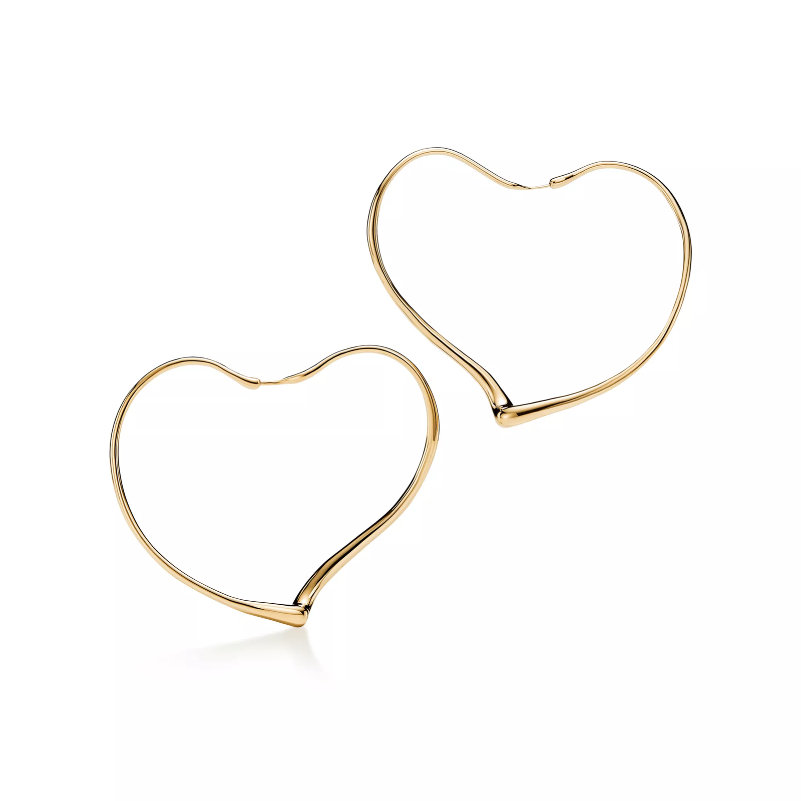 Open Heart Hoop Earrings