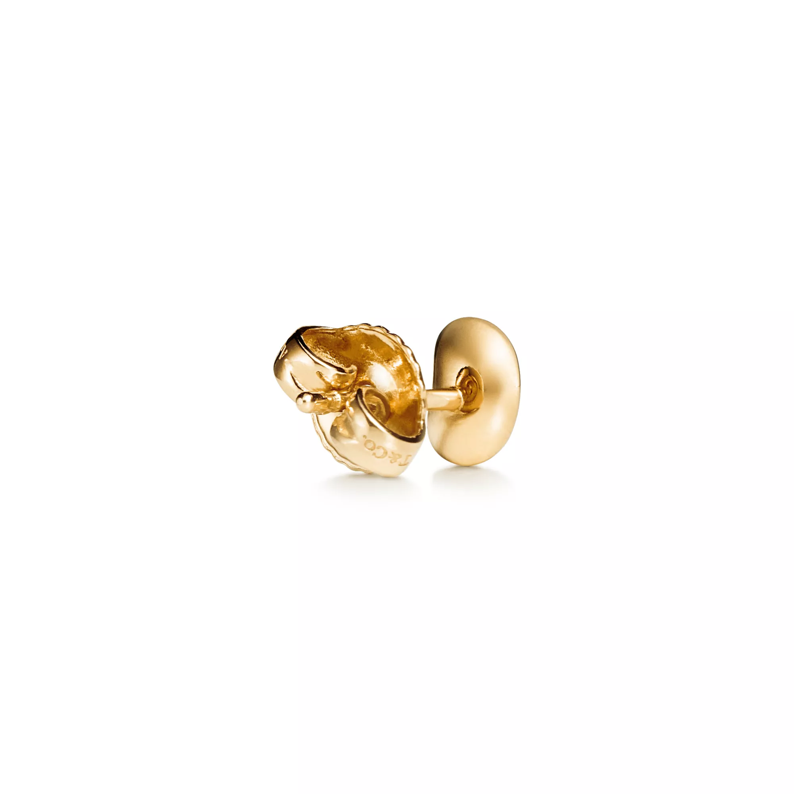 Bean design Earrings in Yellow Gold, 9 mm