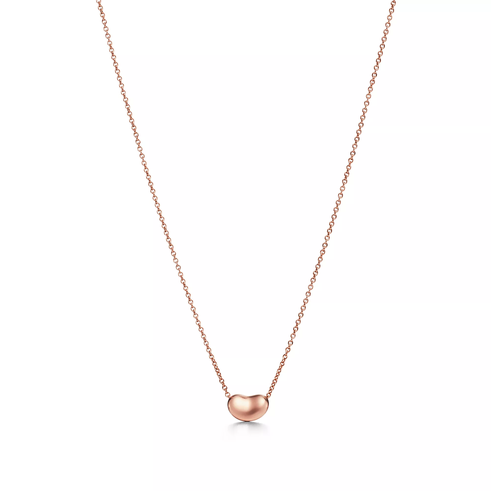 Bean design Pendant in Rose Gold, 9 mm