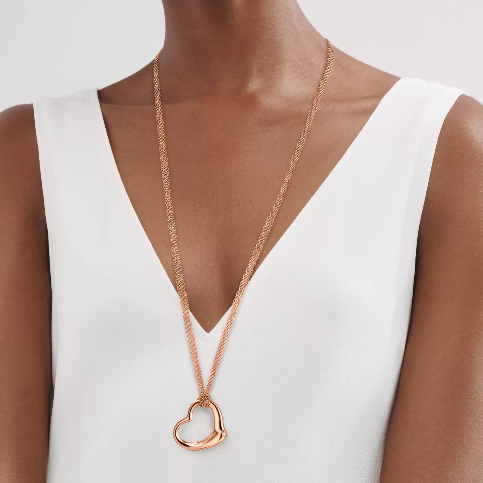 Open Heart Mesh Pendant