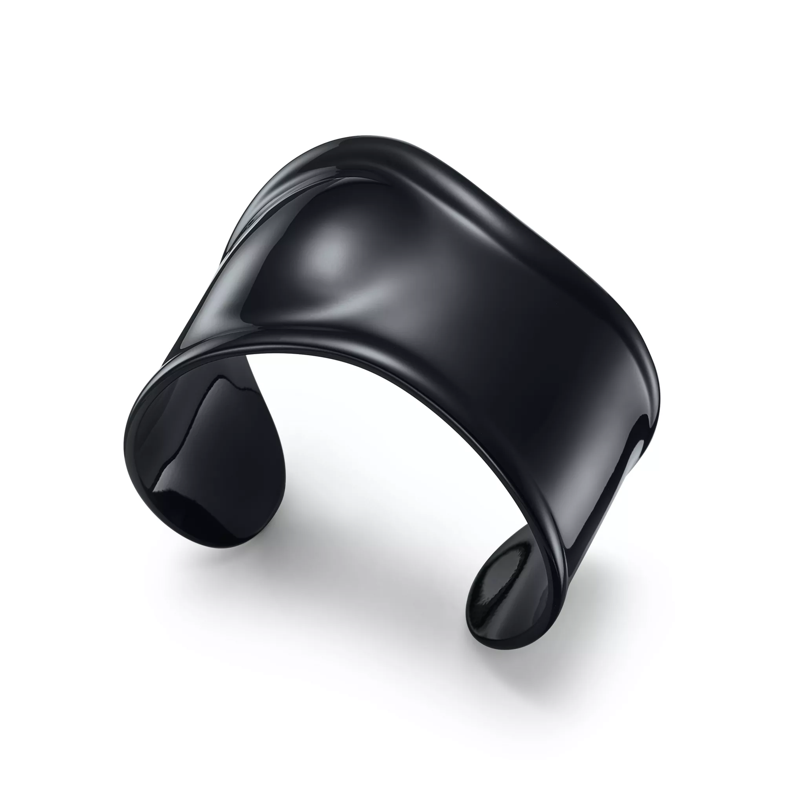 Small Bone Cuff in Black Finish over Copper, 43 mm Wide