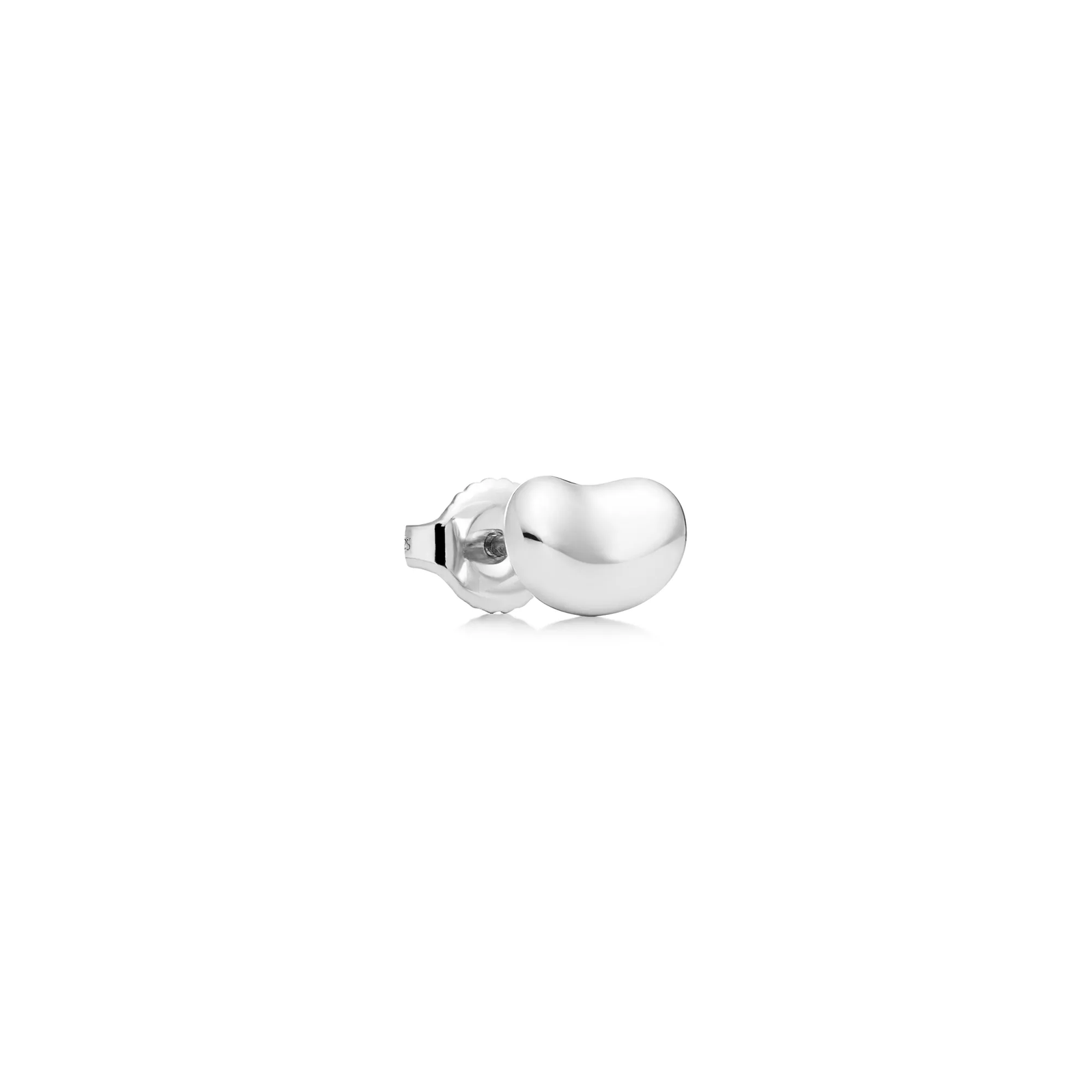 Bean design Earrings in Sterling Silver, 9 mm