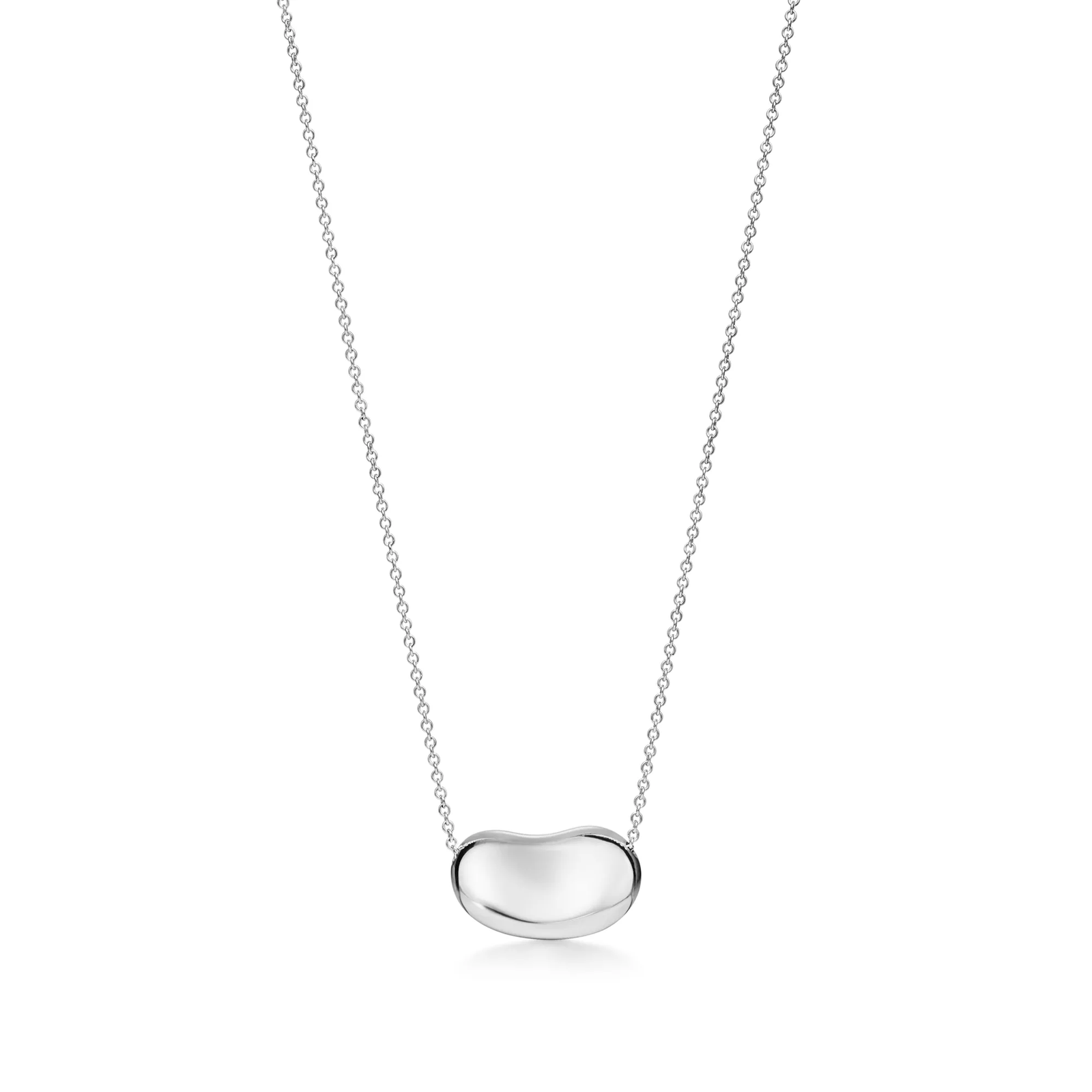 Bean design Pendant in Sterling Silver, 18 mm