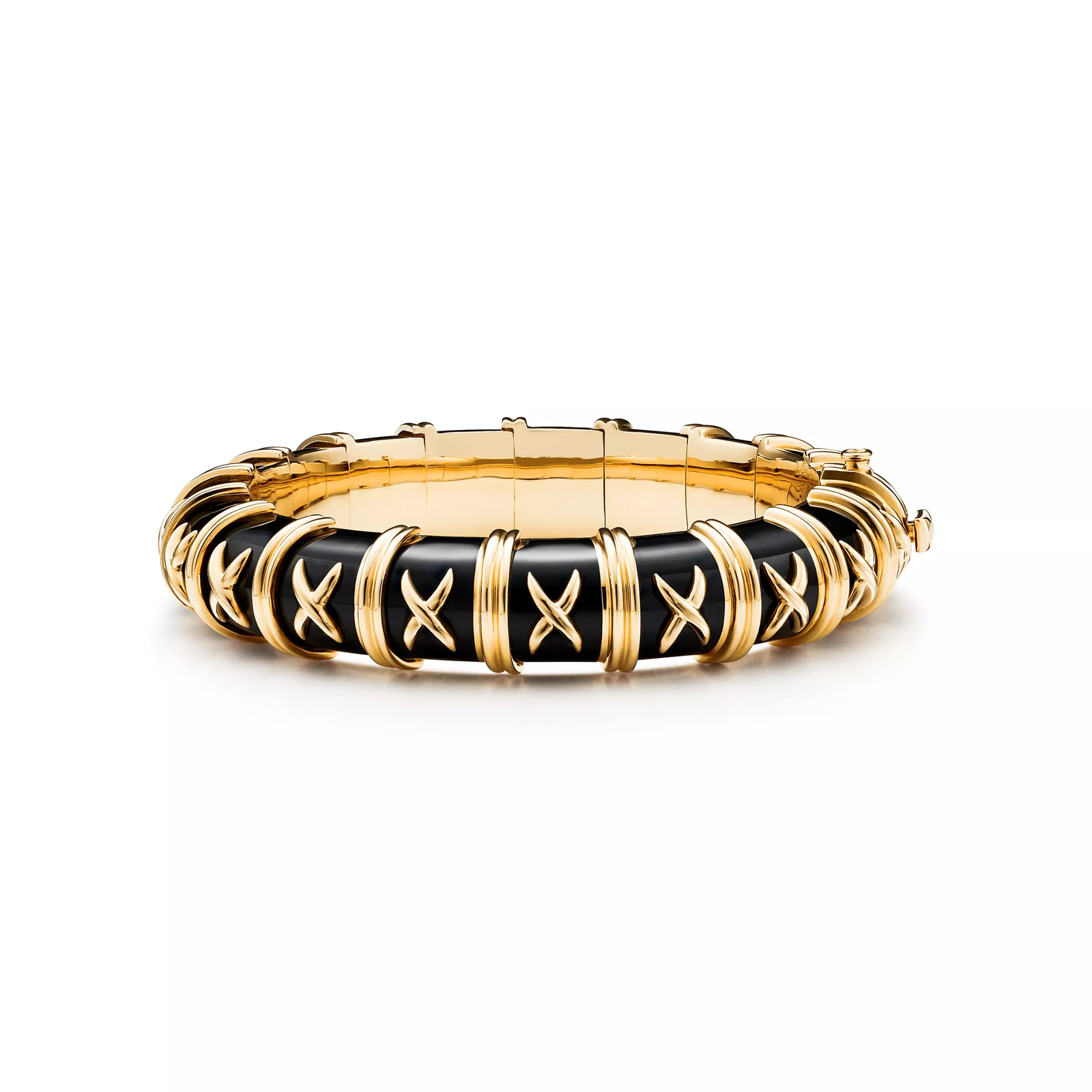 Bracelet in Yellow Gold with Black Enamel