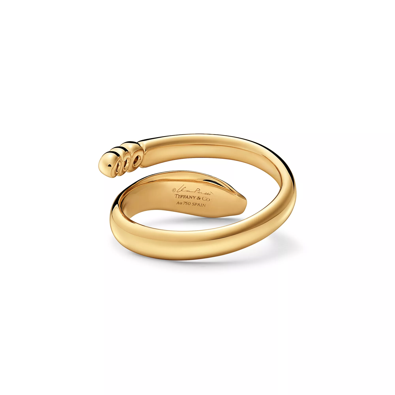 Snake Ring in Yellow Gold with Diamonds