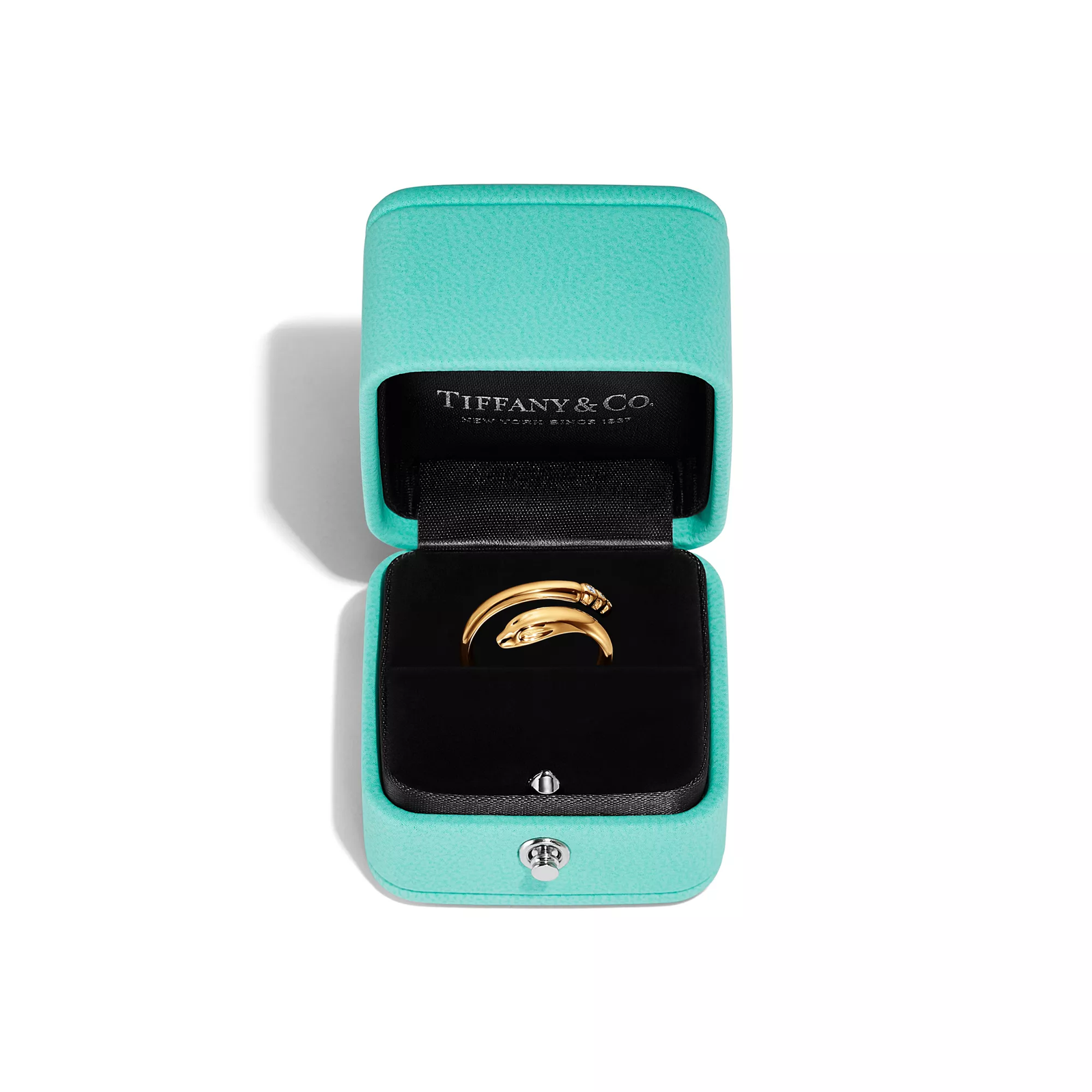Snake Ring in Yellow Gold with Diamonds