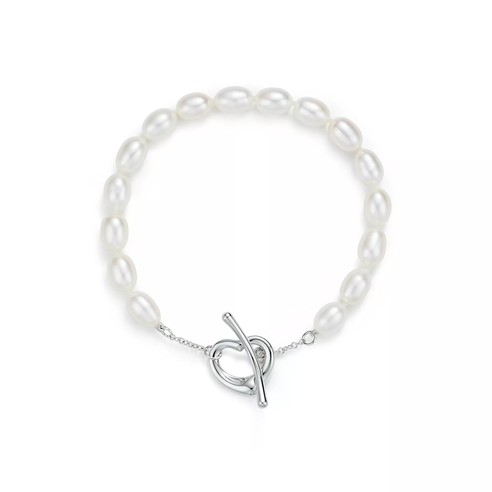 Open Heart Pearl Bracelet
