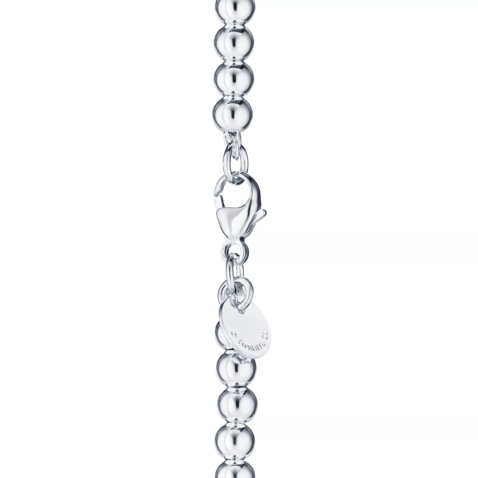 Tiffany Blue Heart Tag Bead Bracelet in Silver, 4 mm