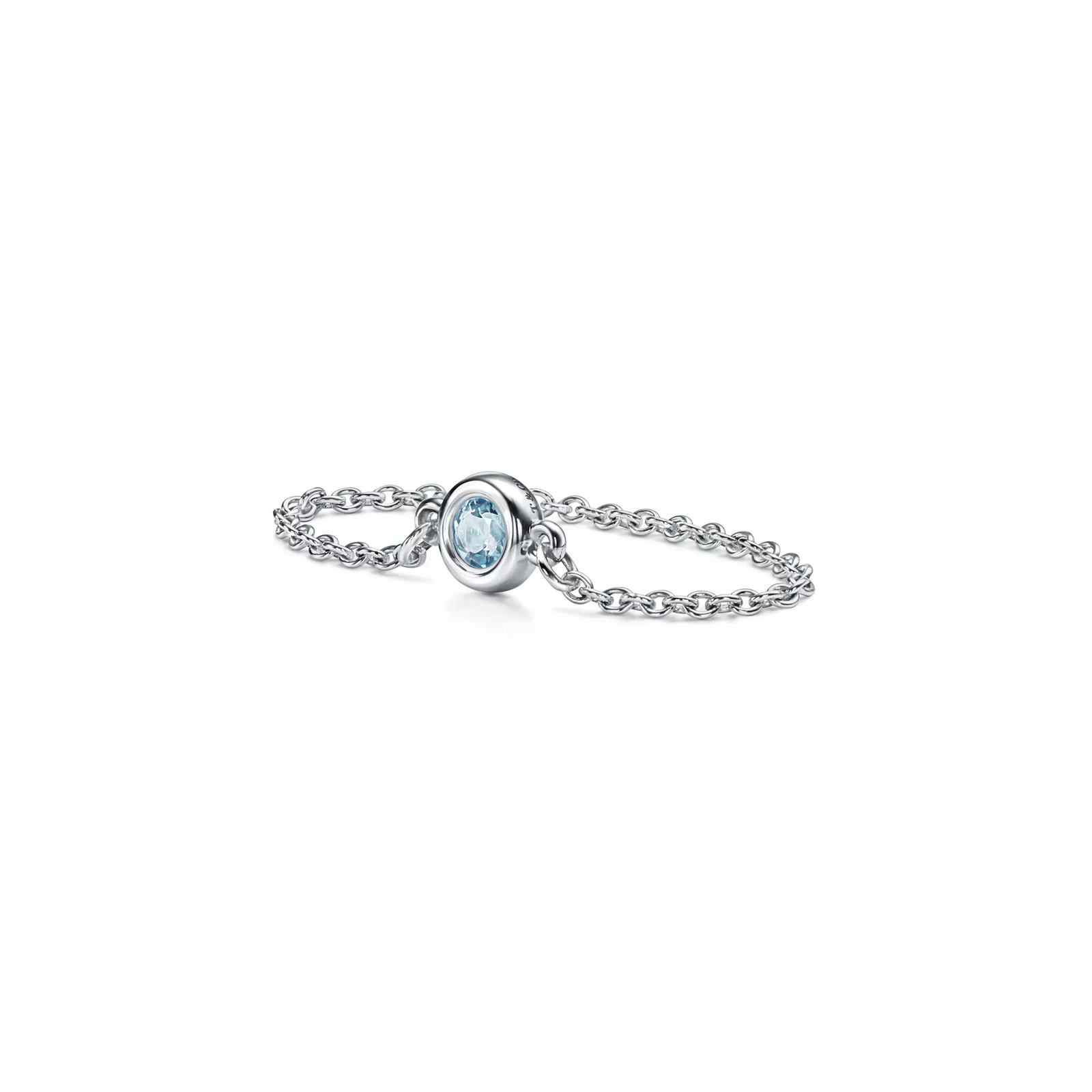 Color by the Yard Ring in Silver with an Aquamarine