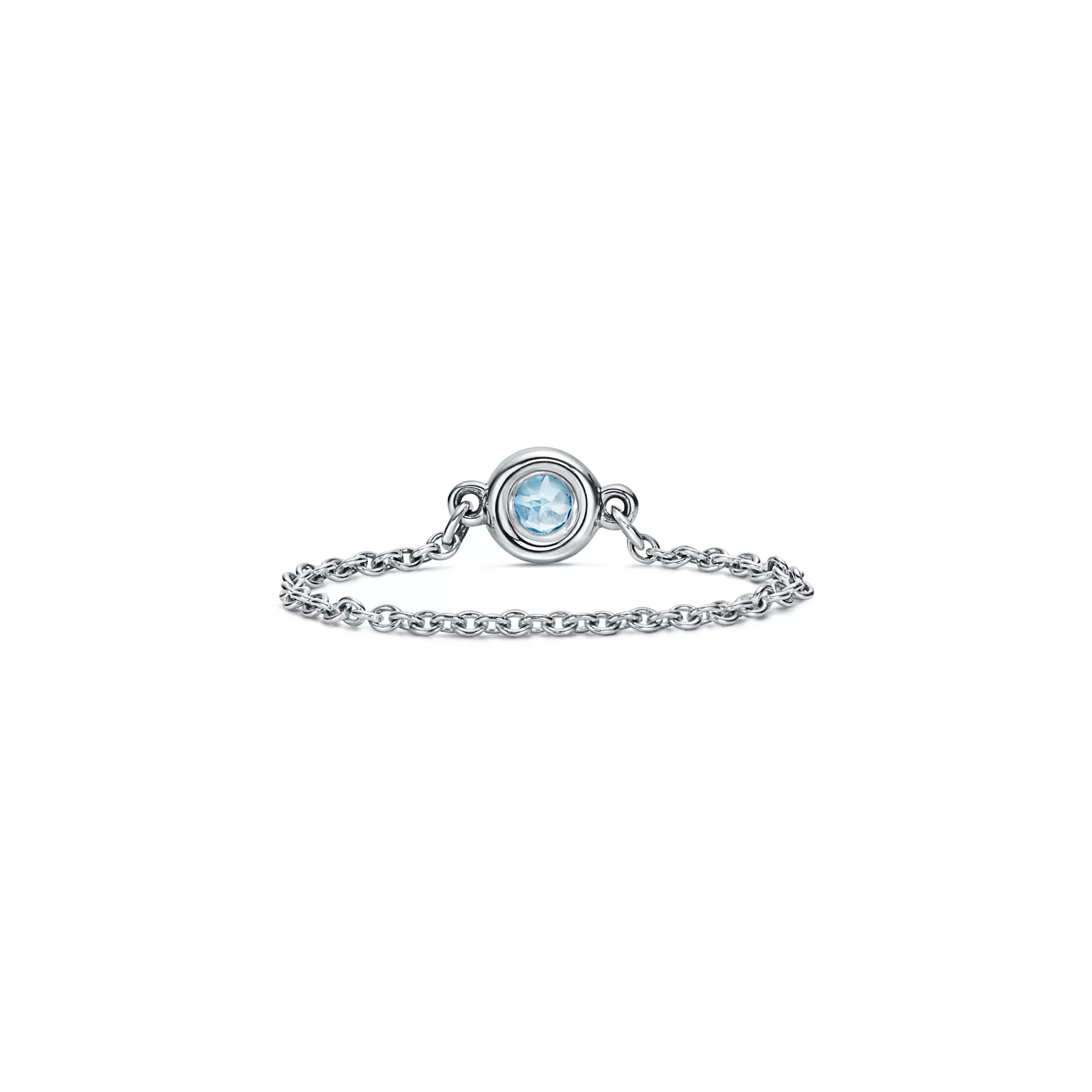 Color by the Yard Ring in Silver with an Aquamarine