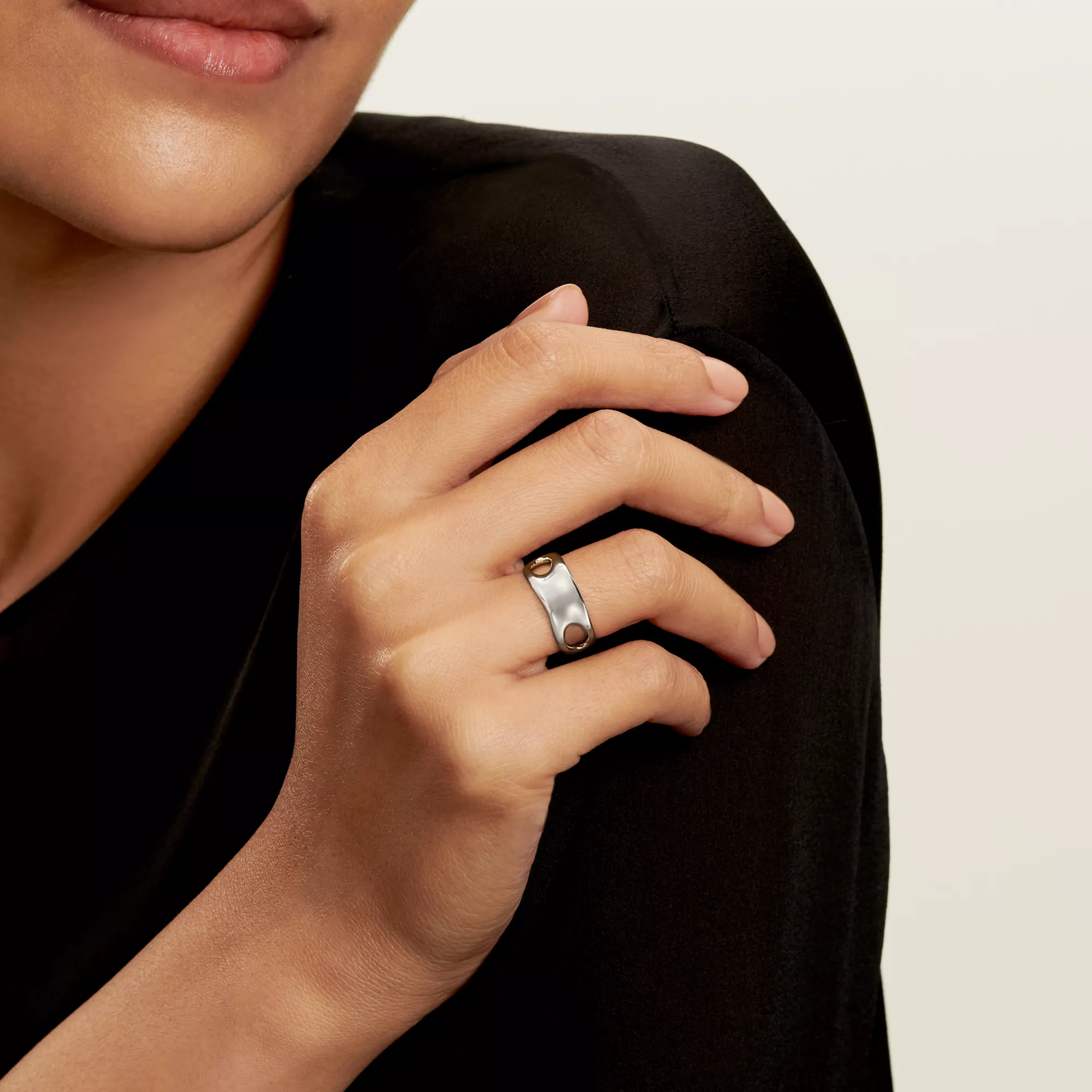 Open Side Ring in Sterling Silver