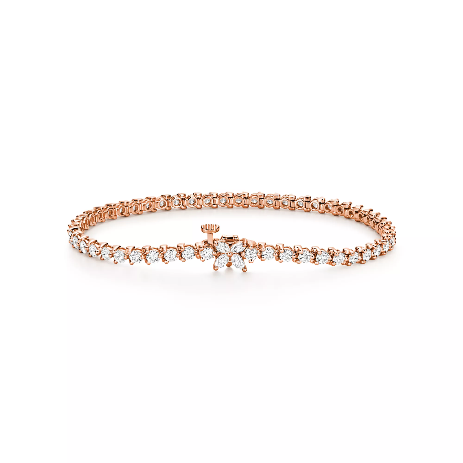Tennis Bracelet in Rose Gold with Diamonds