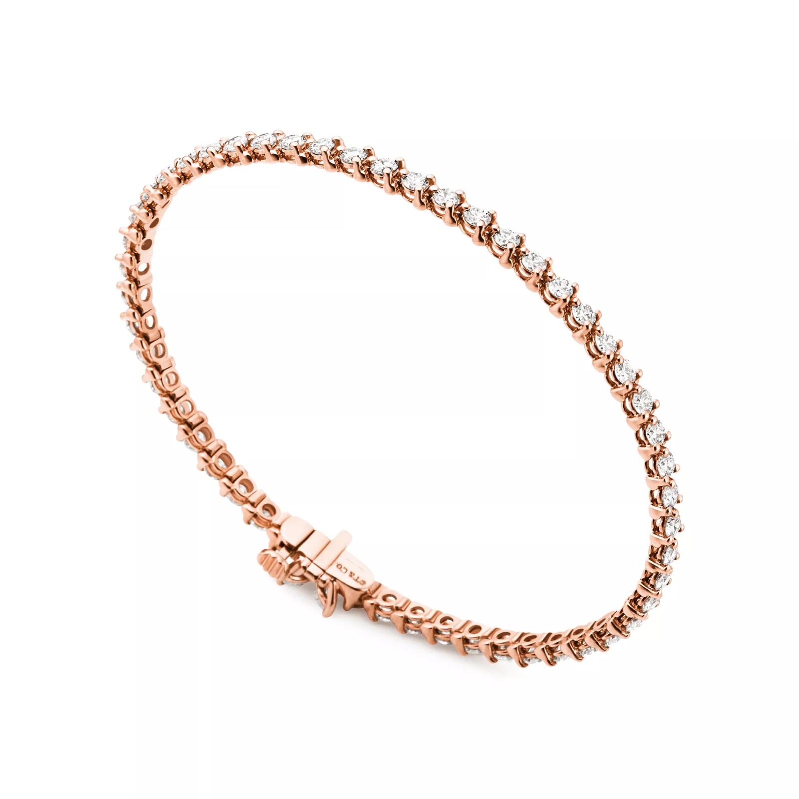 Tennis Bracelet in Rose Gold with Diamonds