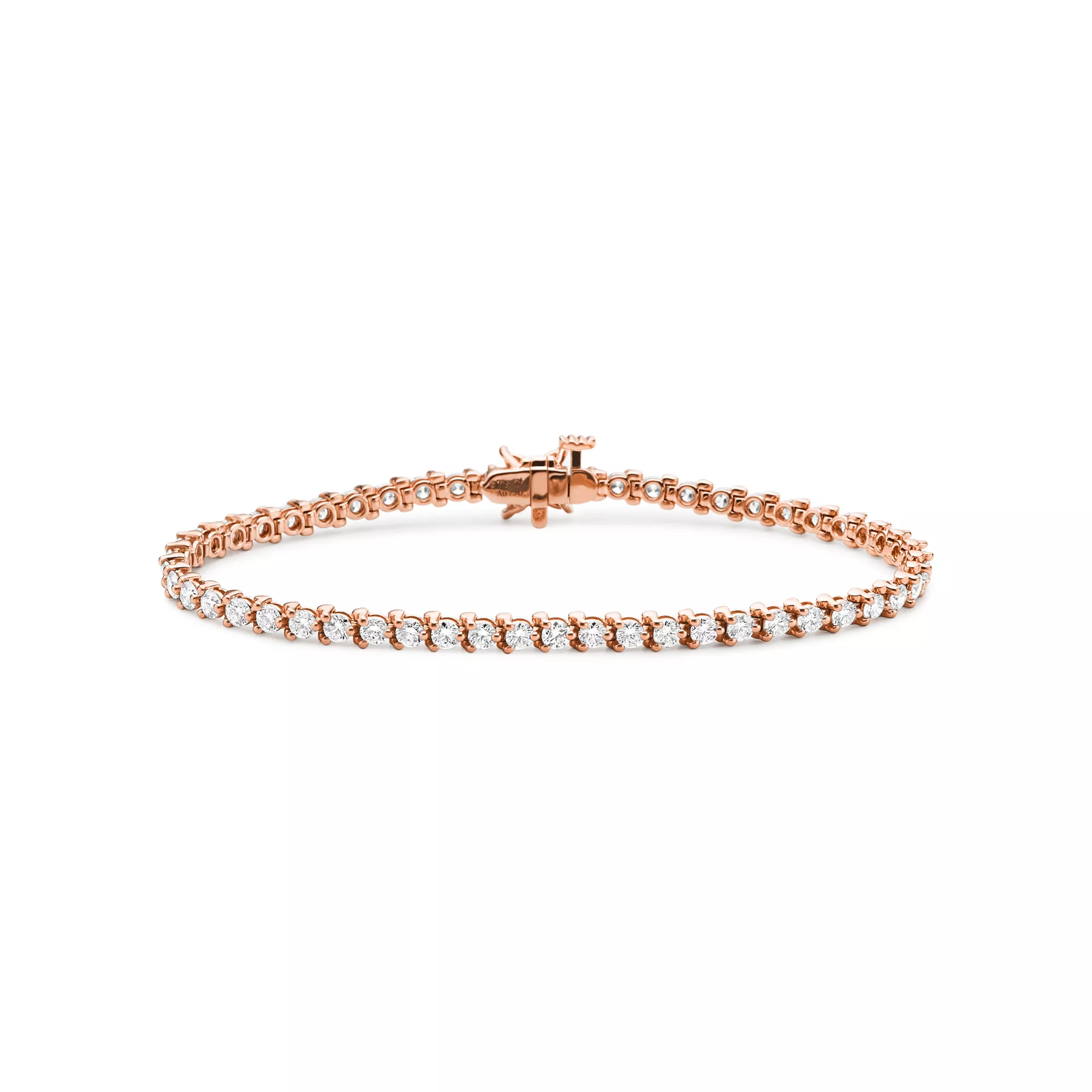 Tennis Bracelet in Rose Gold with Diamonds