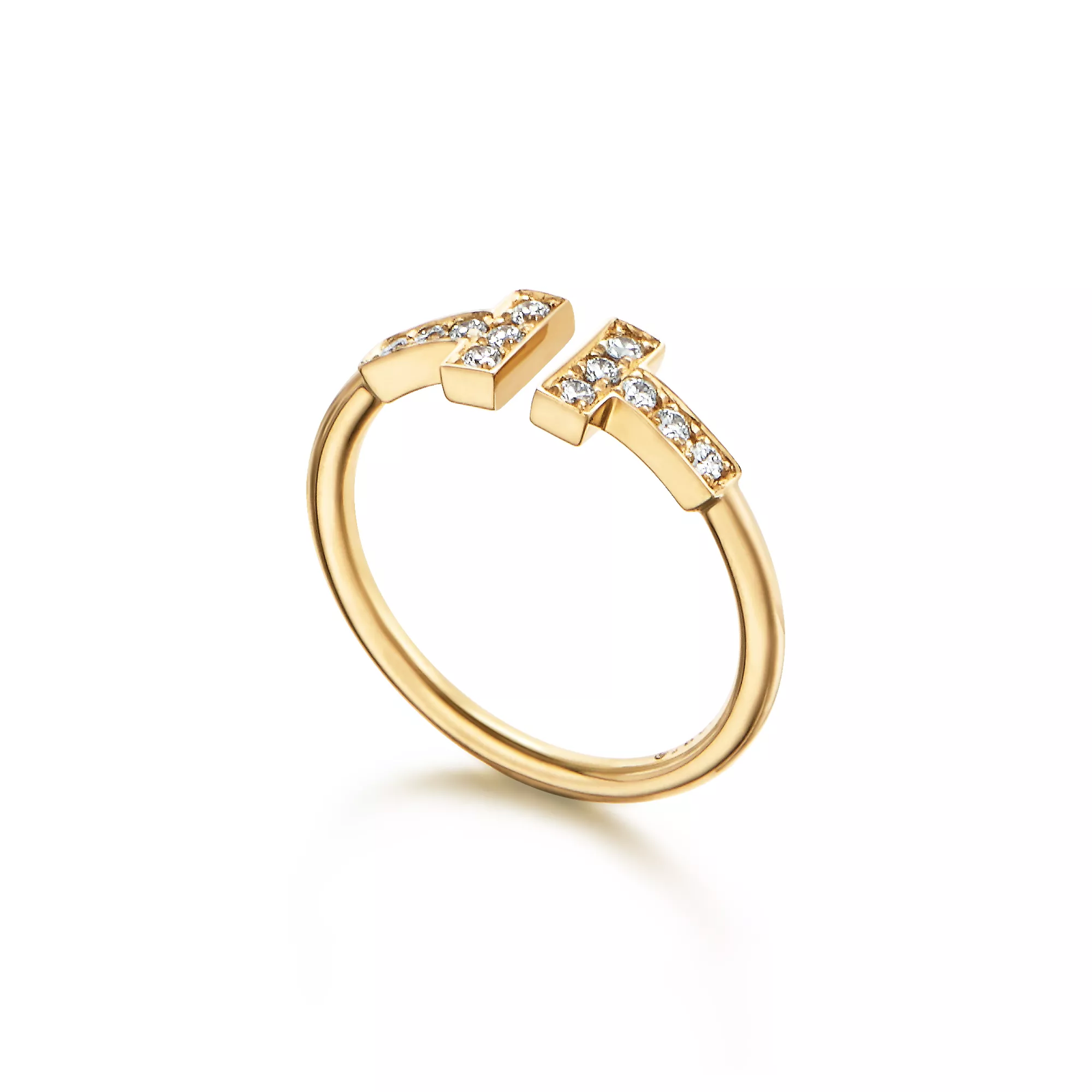 Diamond Wire Ring in Yellow Gold