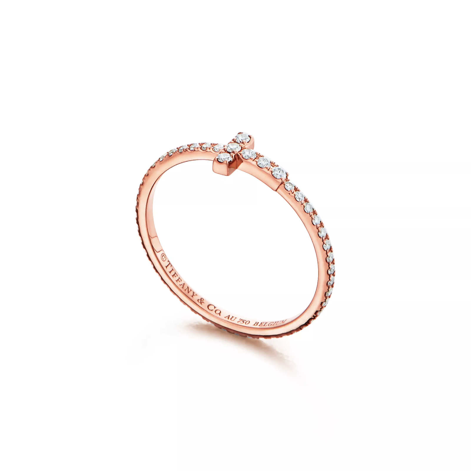 Diamond Wire Band Ring in Rose Gold