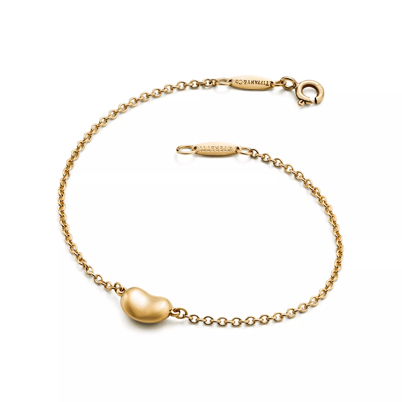 Bean design Bracelet in Yellow Gold, 9 mm