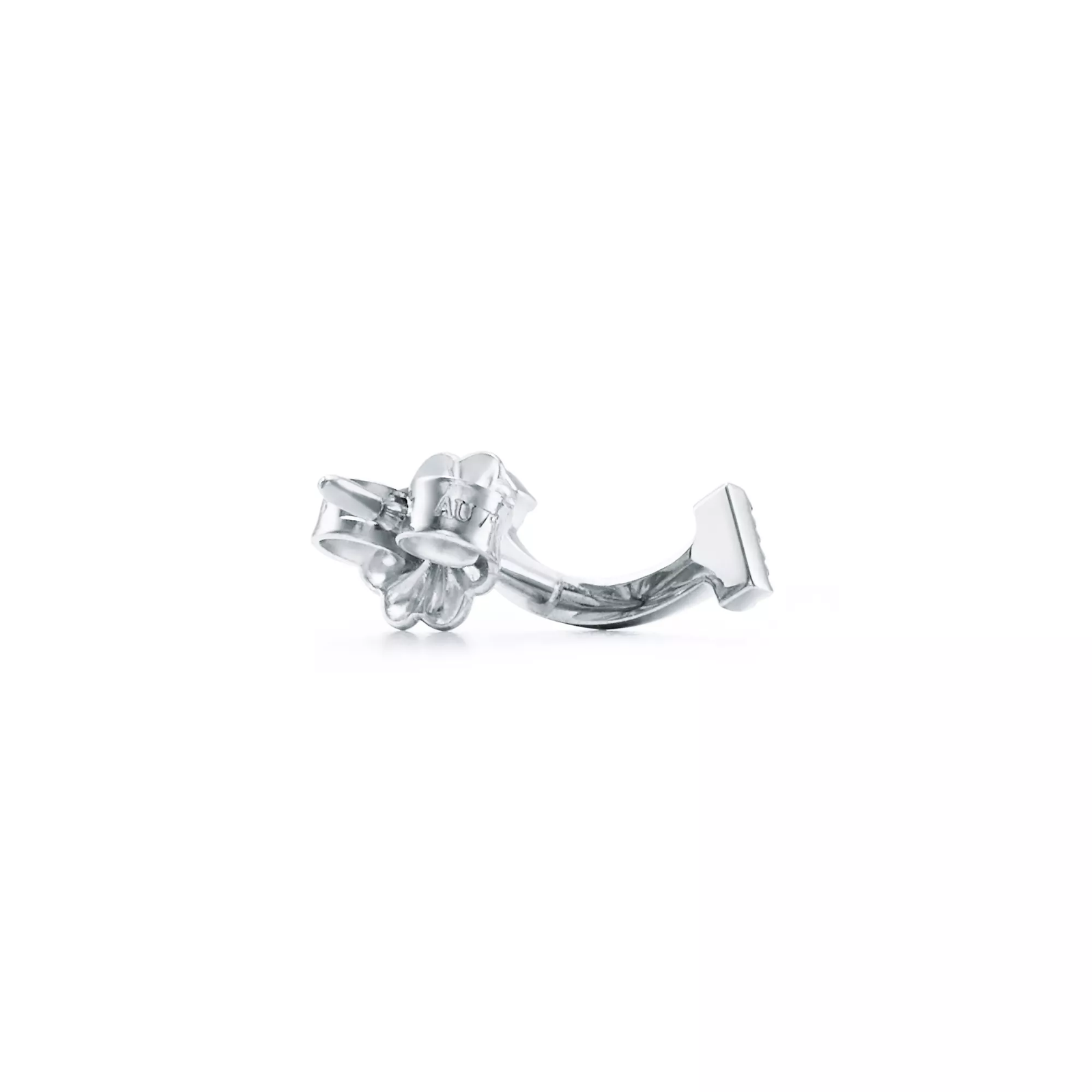 Smile Mini Earrings in White Gold with Diamonds