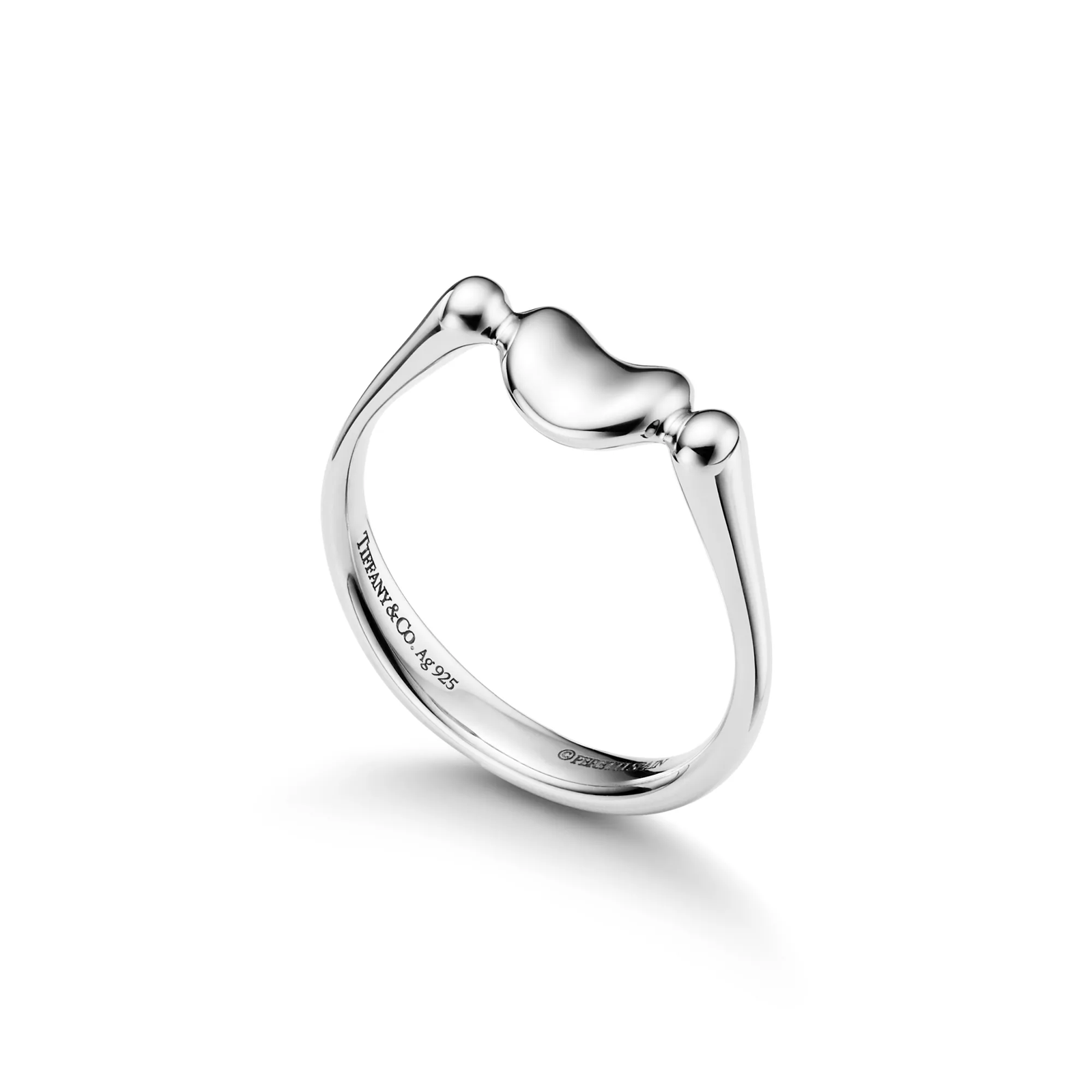 Bean design Ring in Sterling Silver, Mini