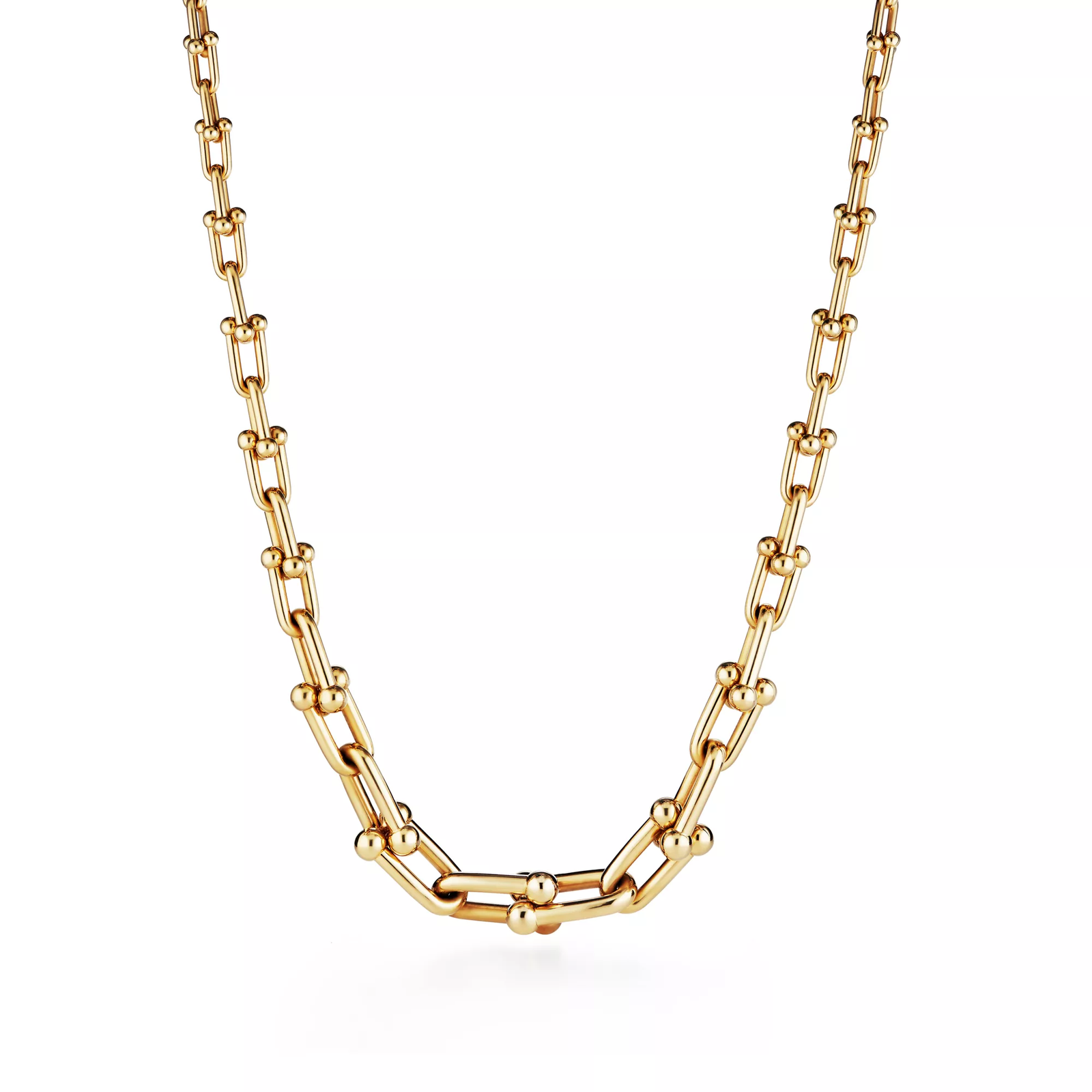 Graduated Link Necklace in Yellow Gold