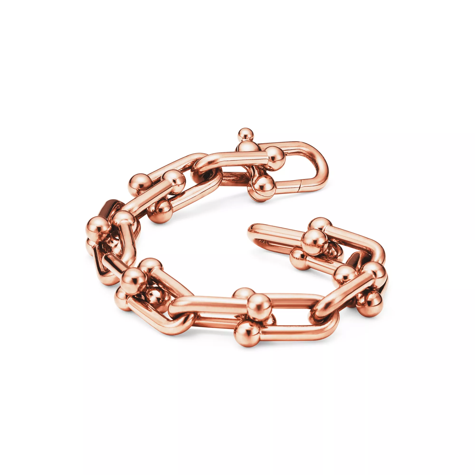 Large Link Bracelet in Rose Gold