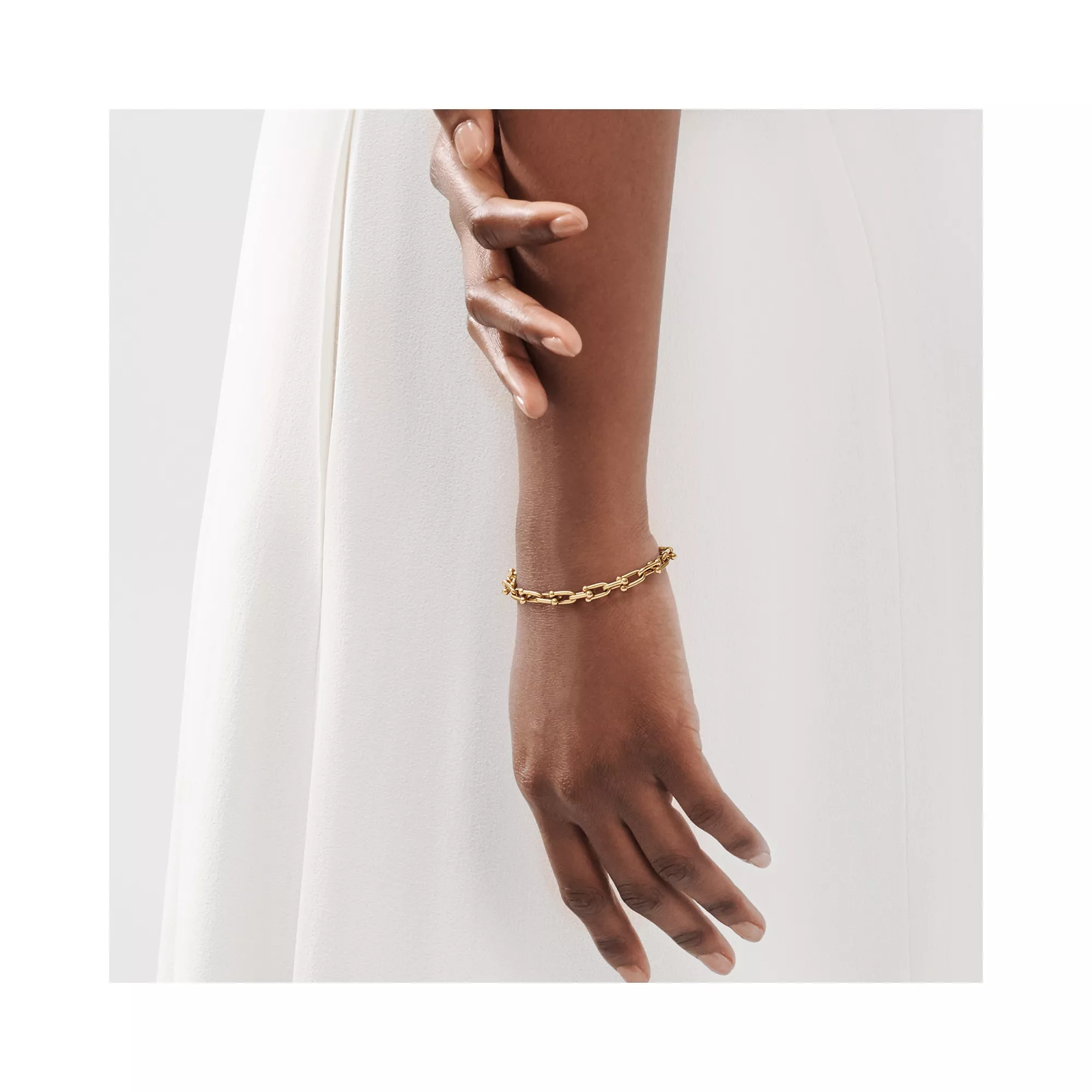 Small Link Bracelet in Yellow Gold