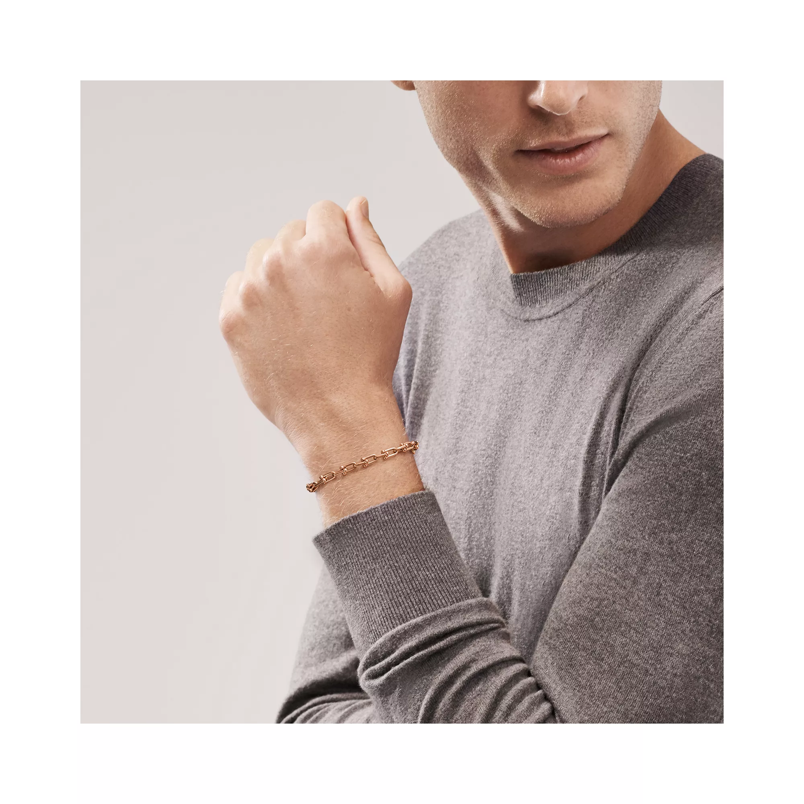 Small Link Bracelet in Rose Gold