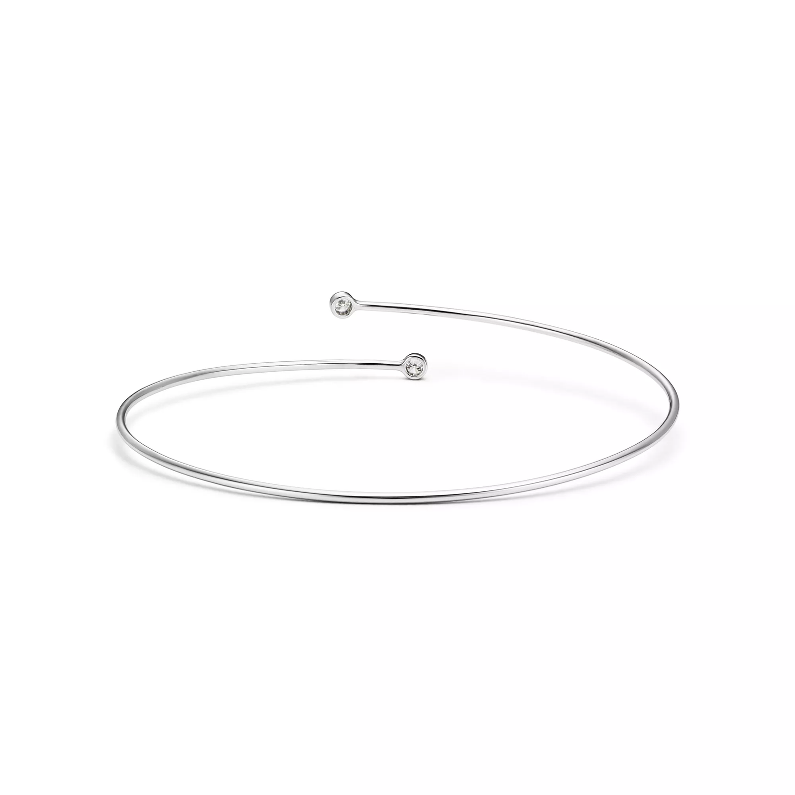 Diamond Hoop Single-row Bangle