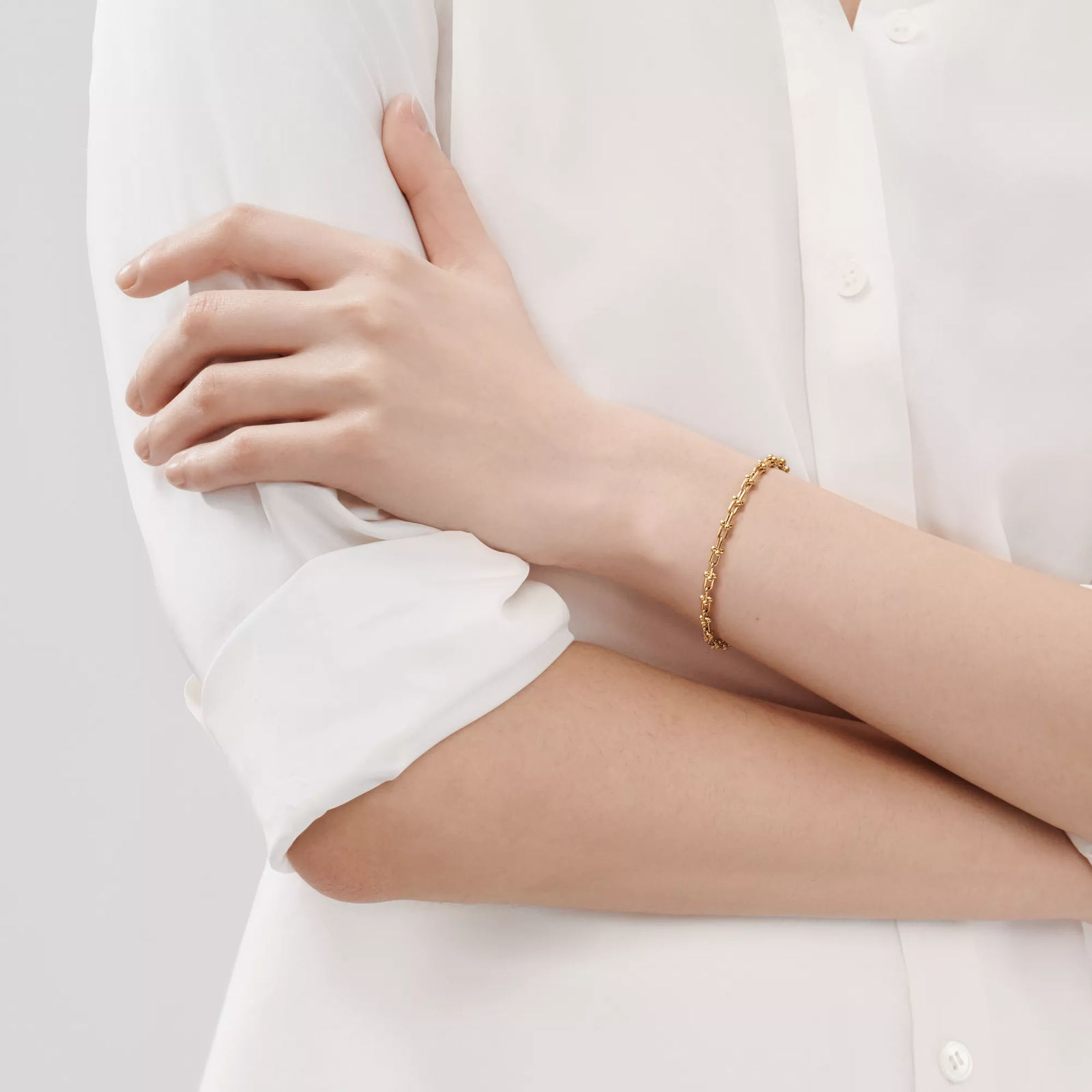 Micro Link Bracelet in Yellow Gold