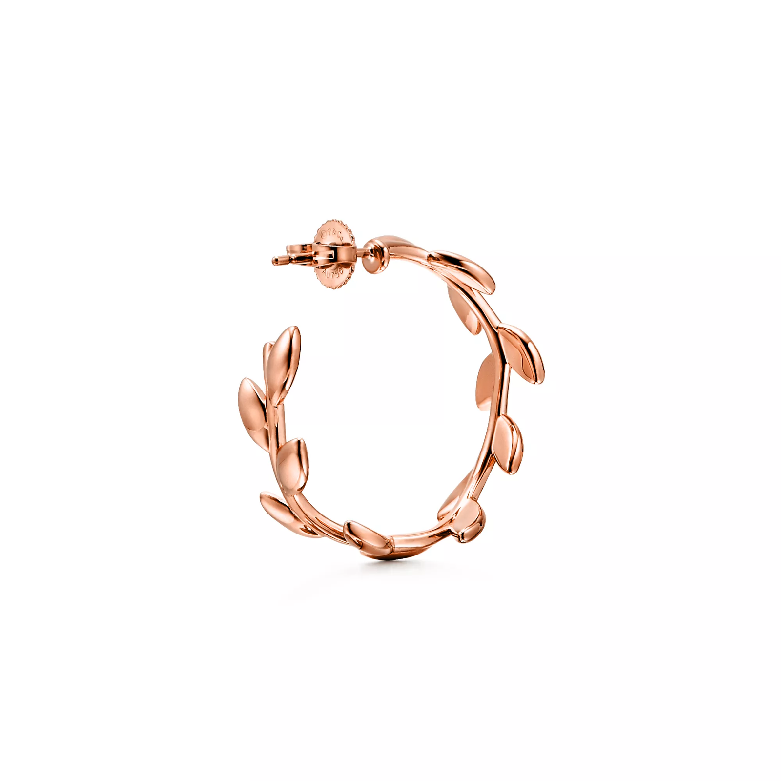 Olive Leaf Hoop Earrings
