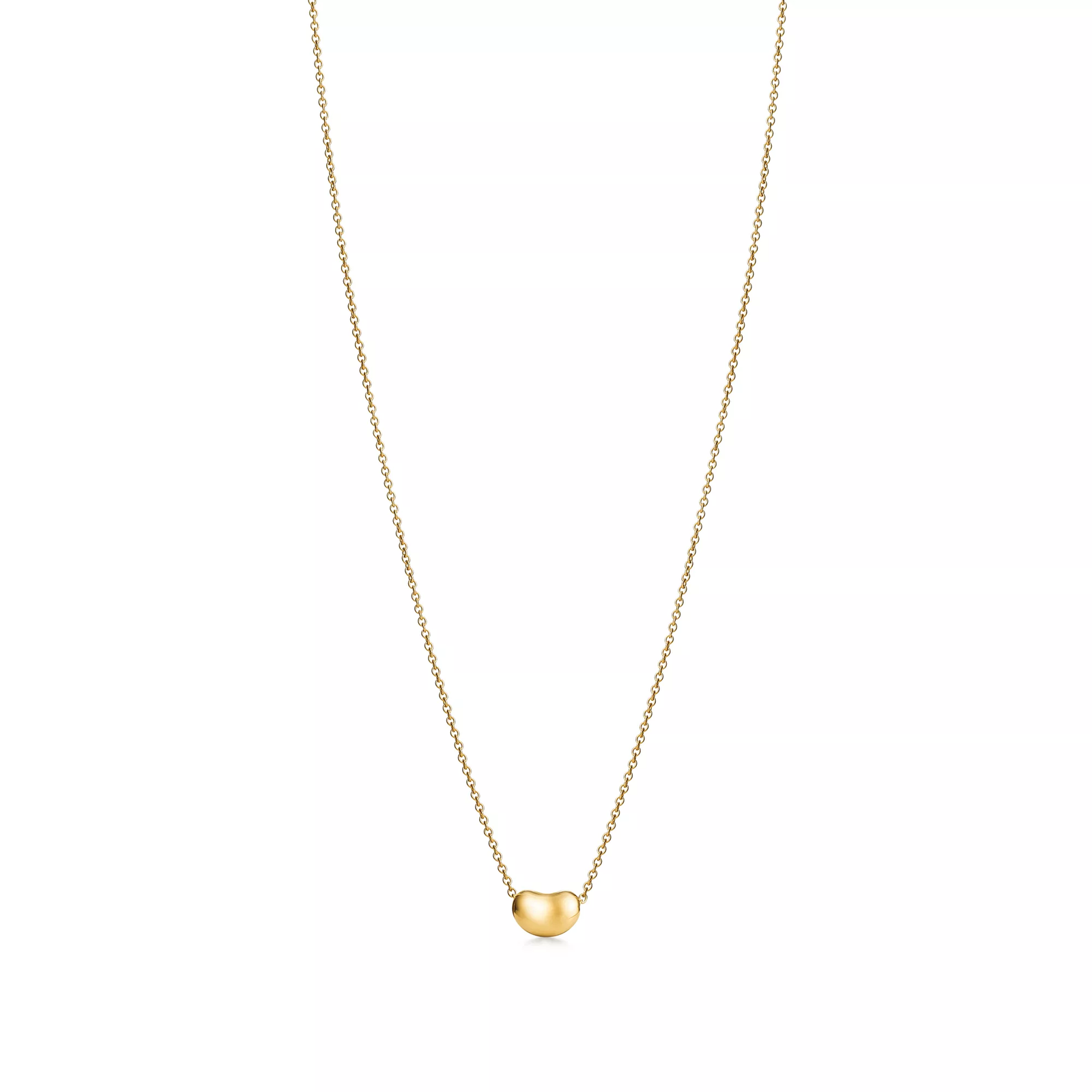 Bean design Pendant in Yellow Gold, 6.5 mm