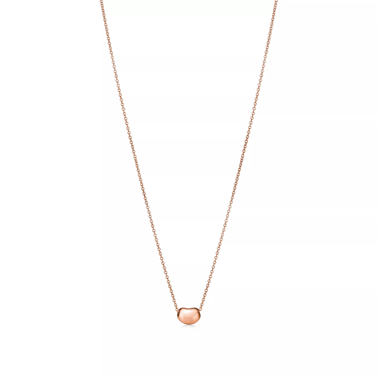 Bean design Pendant in Rose Gold, 6.5 mm
