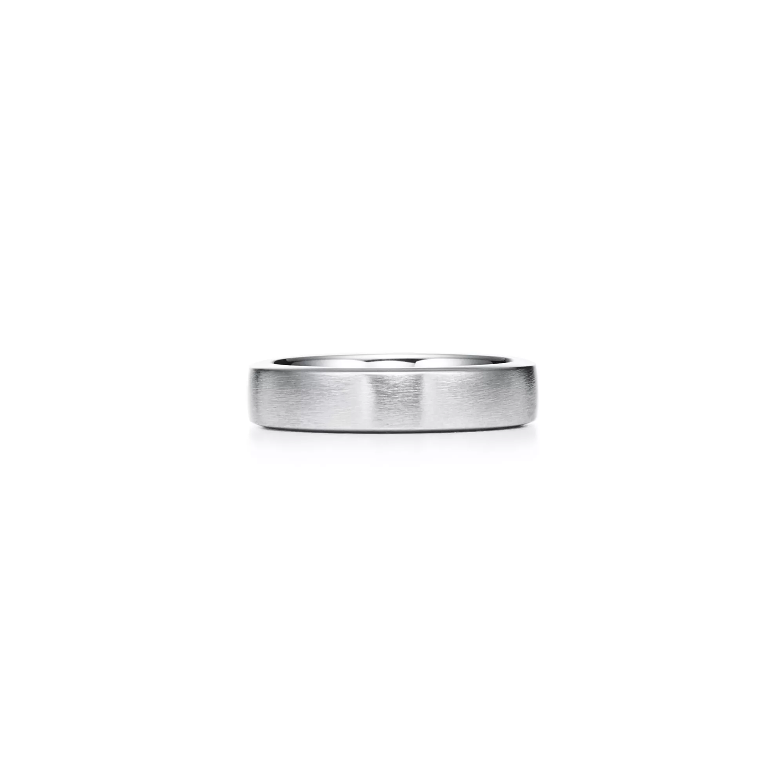Satin Finish Ring in Platinum, 5 mm Wide