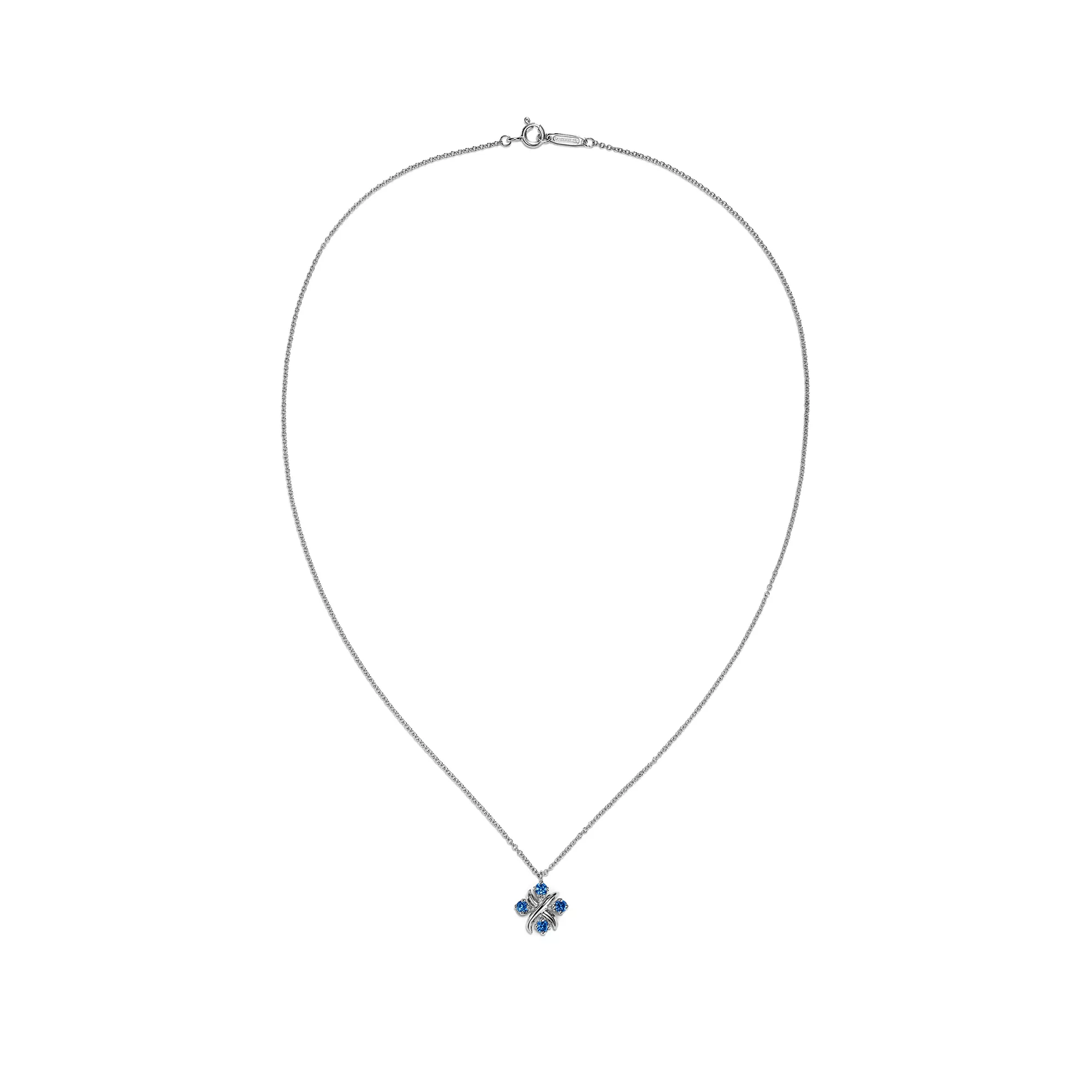 Pendant in Platinum with Sapphires