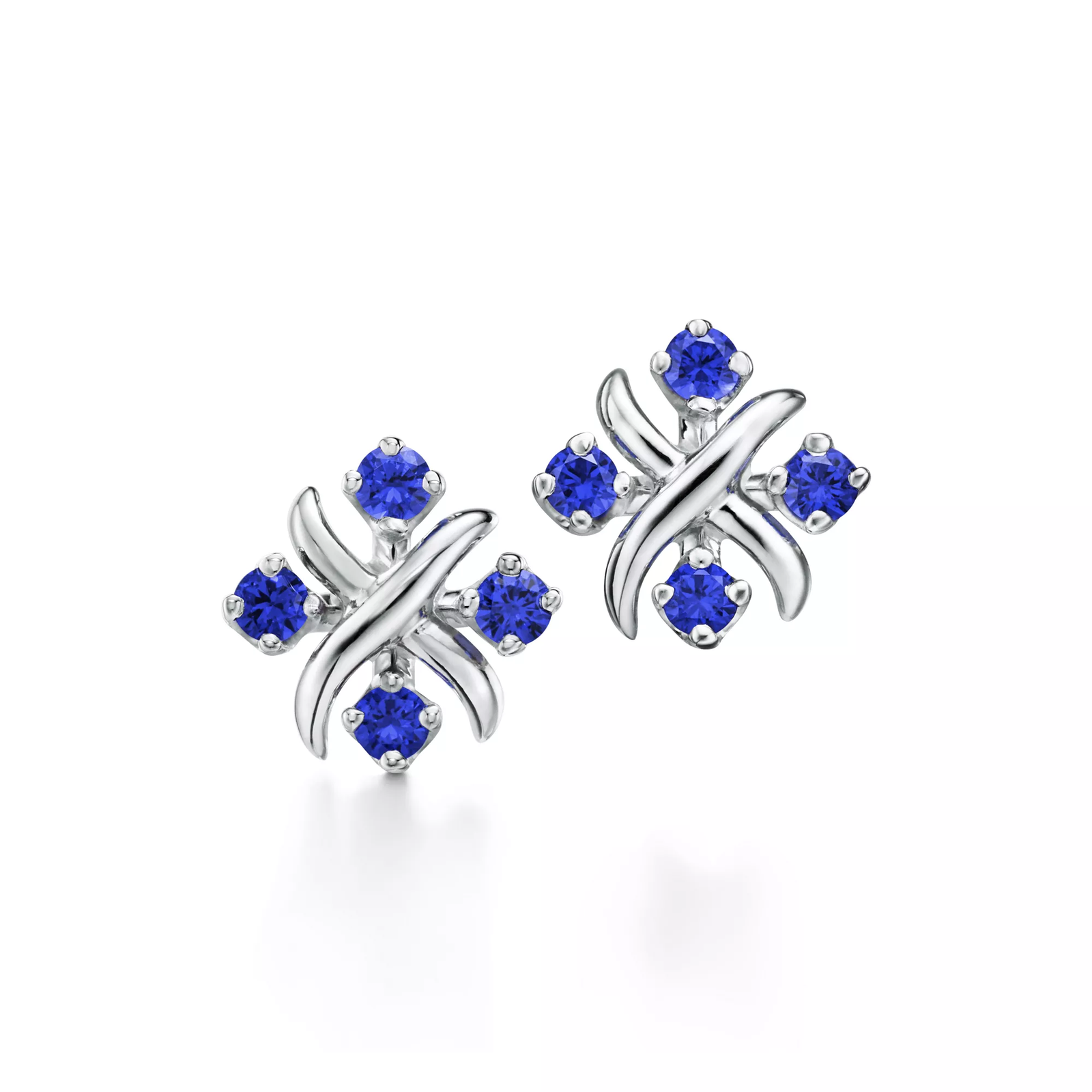 Earrings in Platinum with Sapphires