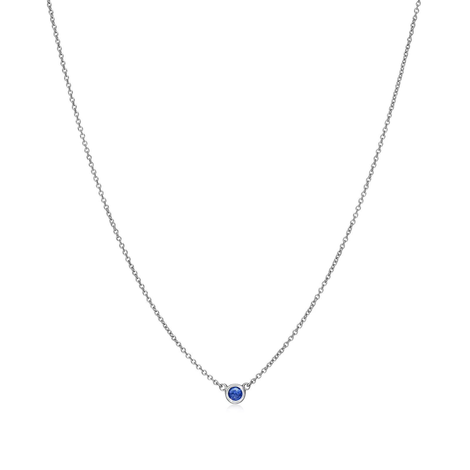Color by the Yard Pendant in Platinum with a Sapphire