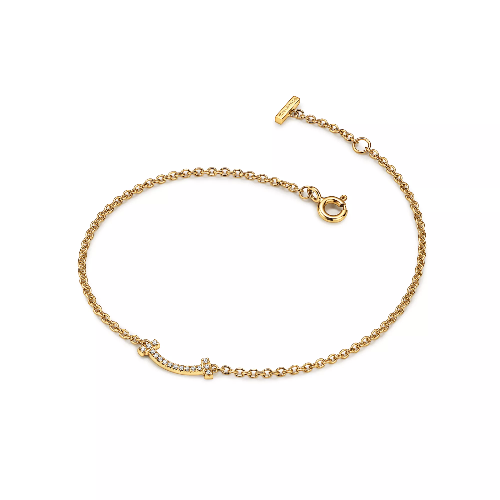 Smile Bracelet in Yellow Gold with Diamonds