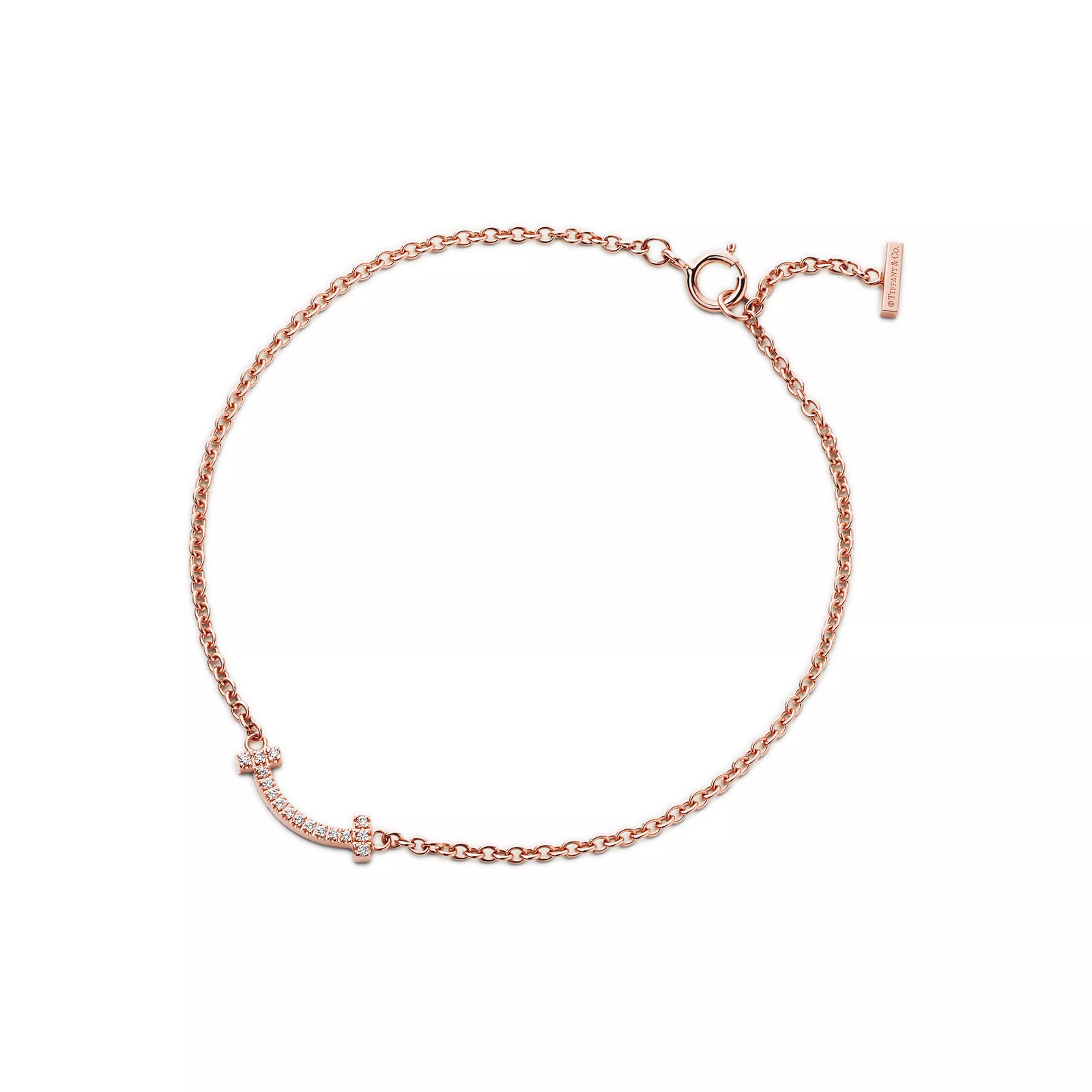 Smile Bracelet in Rose Gold with Diamonds