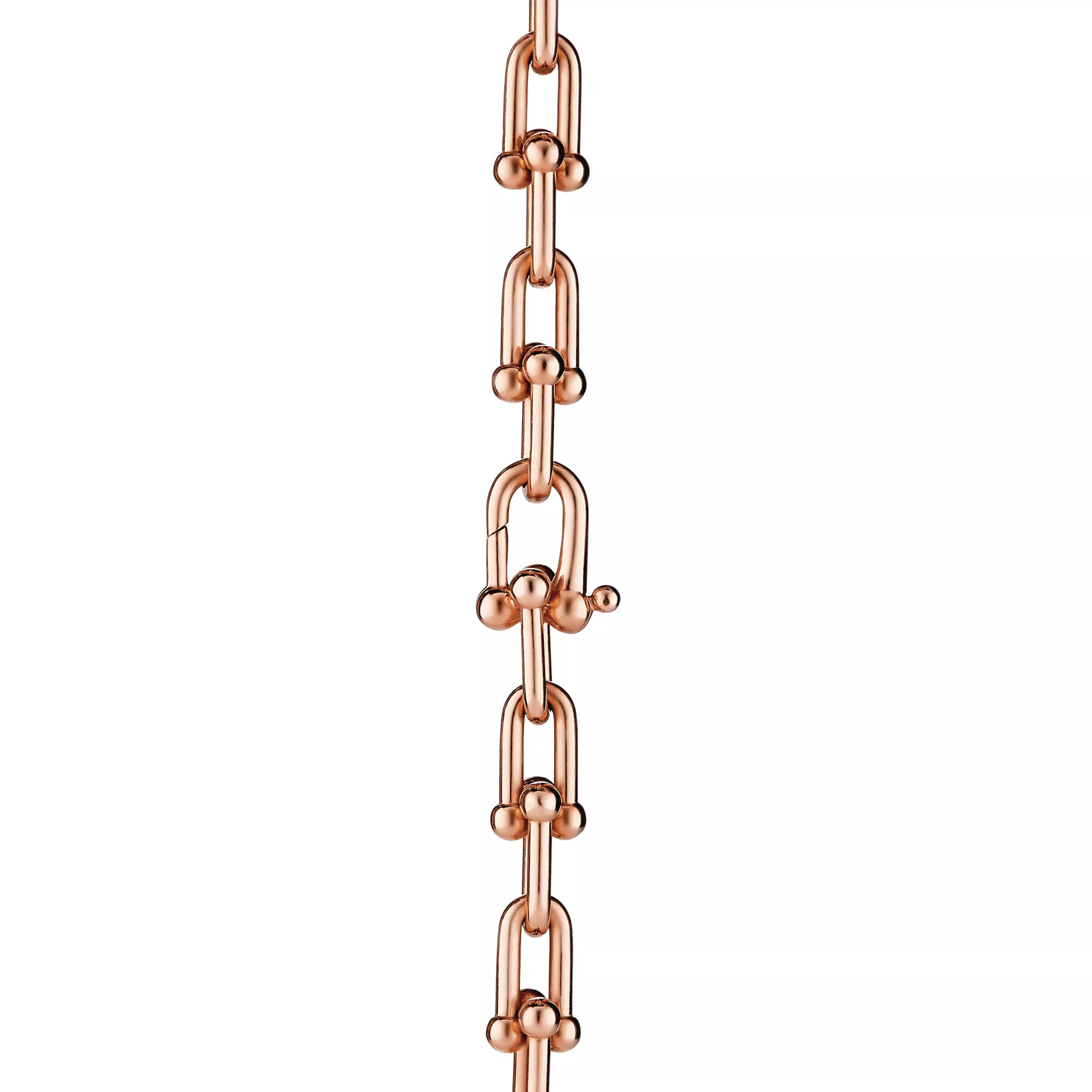 Graduated Link Necklace in Rose Gold