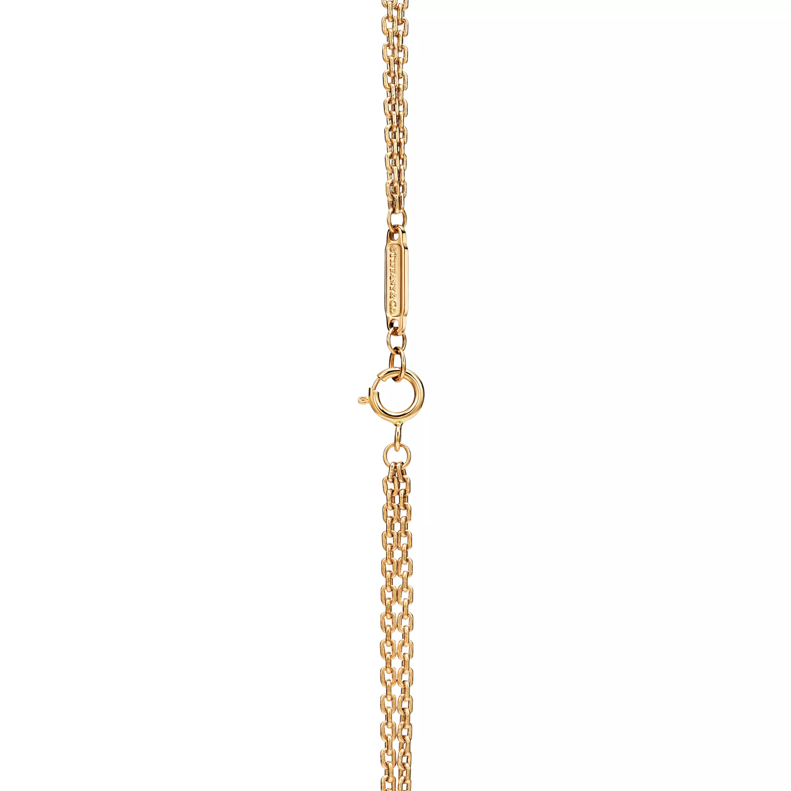 Large Double Link Pendant in Yellow Gold