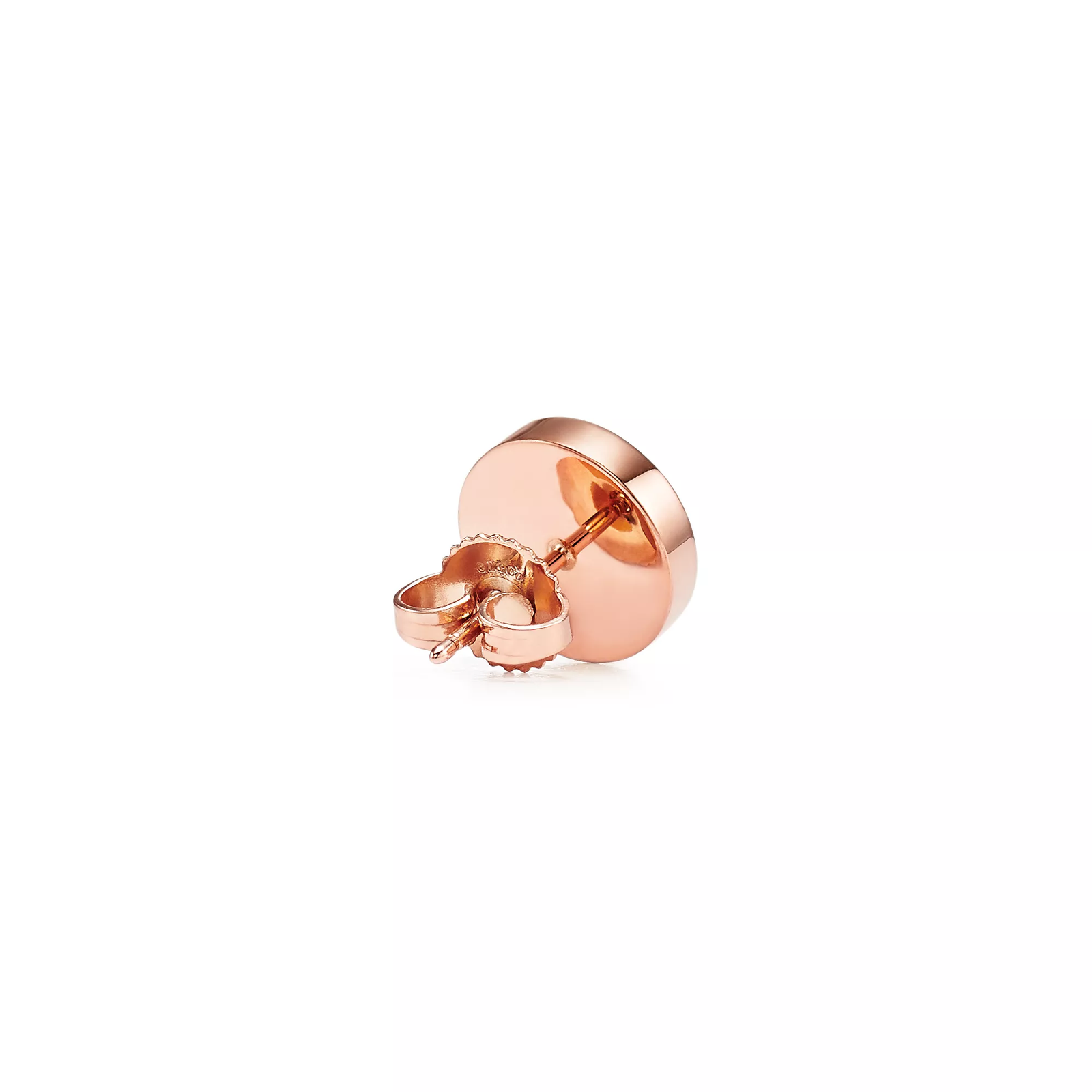 Mother-of-pearl Circle Earrings in Rose Gold