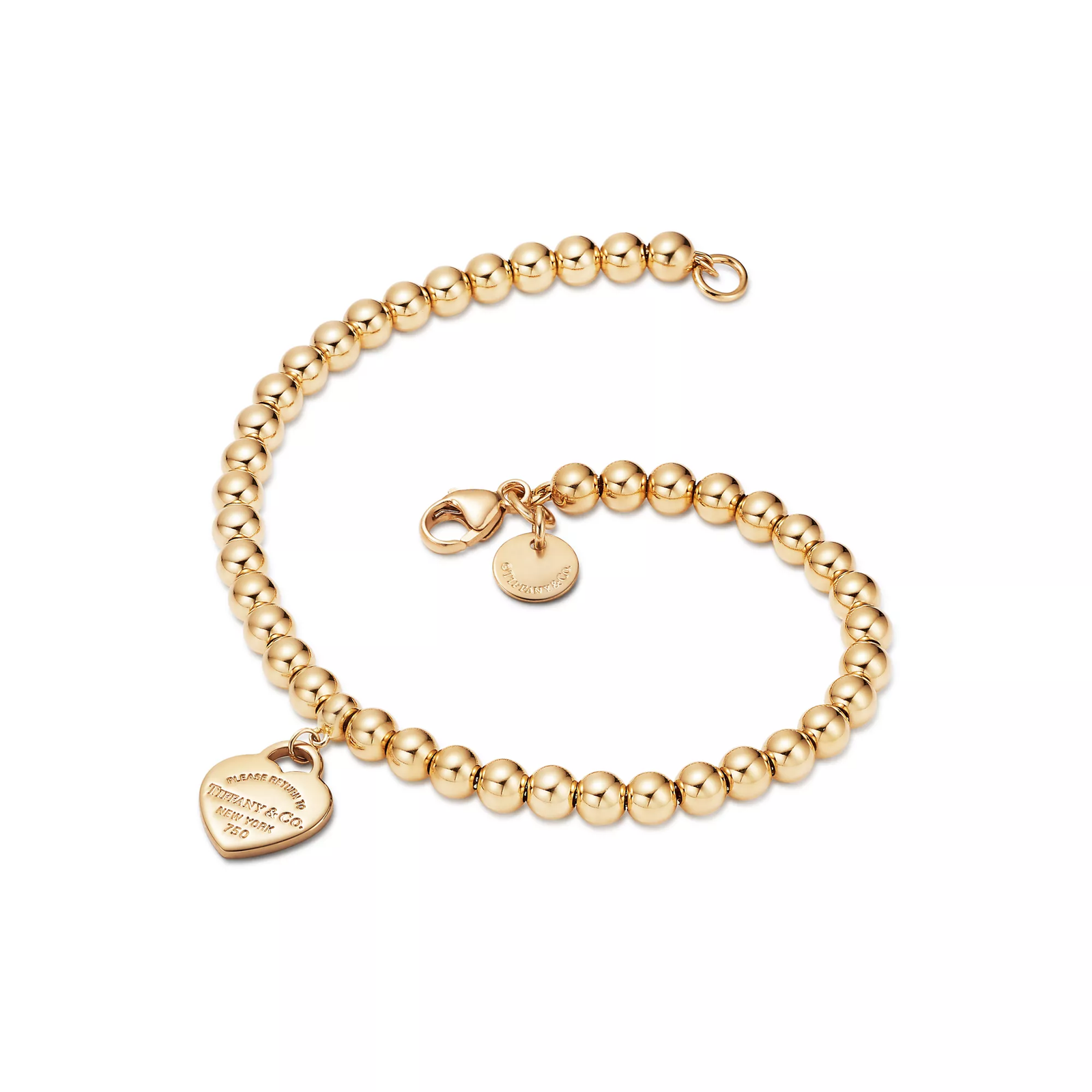 Mini Heart Tag Bead Bracelet