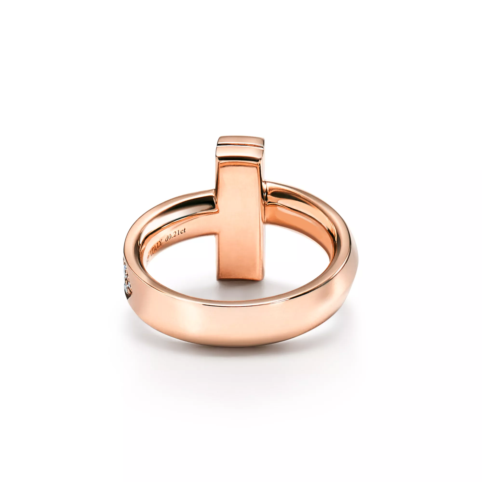 T1 Ring in Rose Gold with Diamonds
